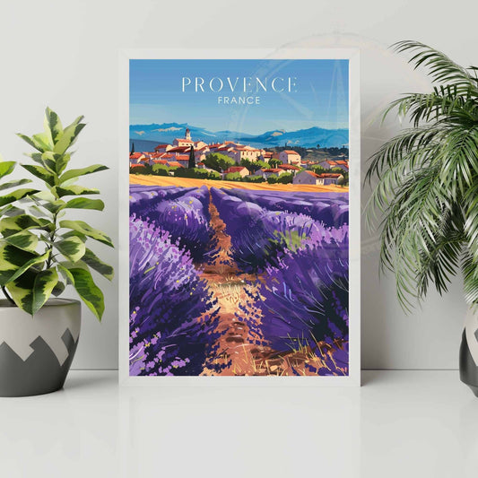 Affiche Provence - impression de voyage Provence, France - Affiche de vacance France