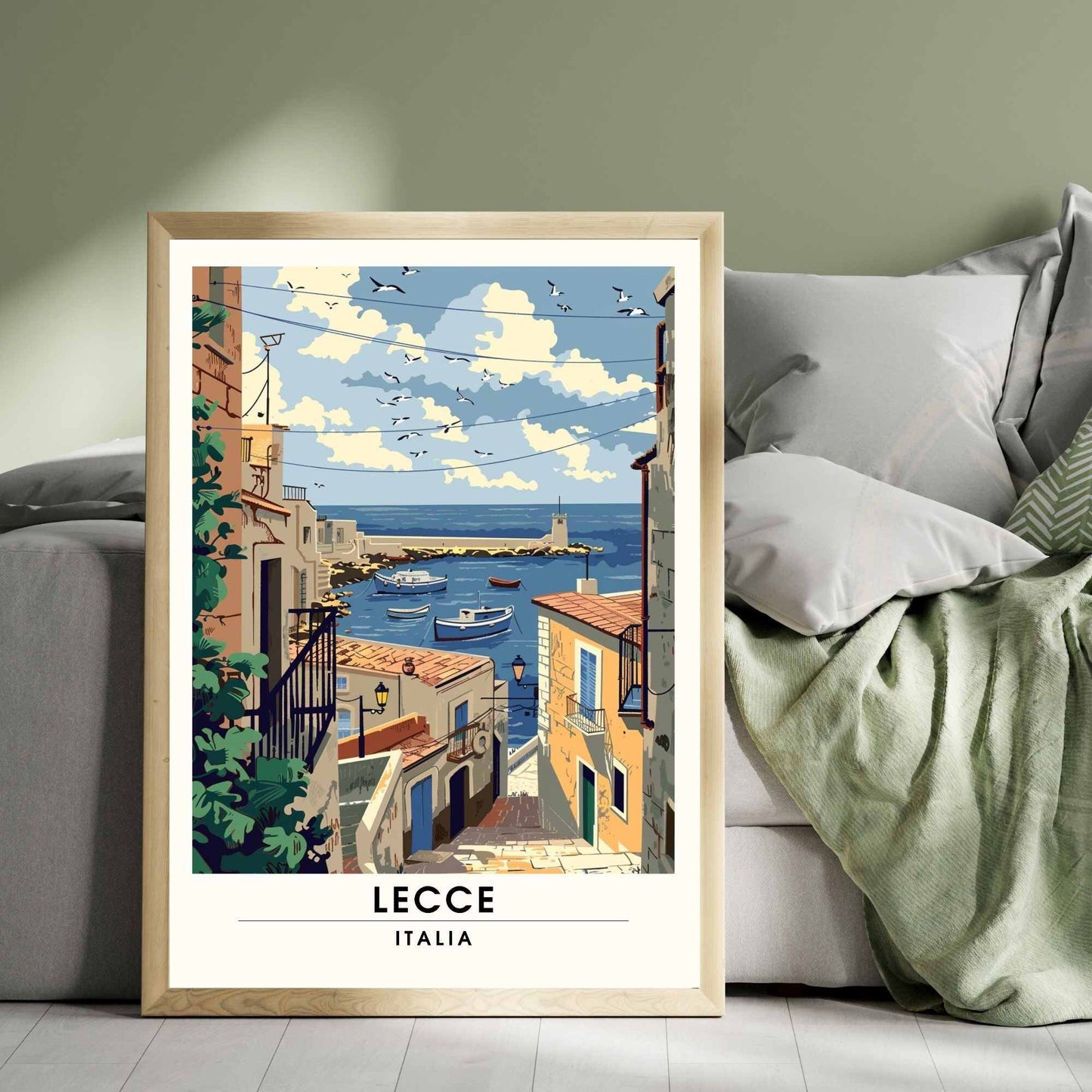 Affiche Lecce - impression de voyage Lecce, Italie - Lecce vue sur mer