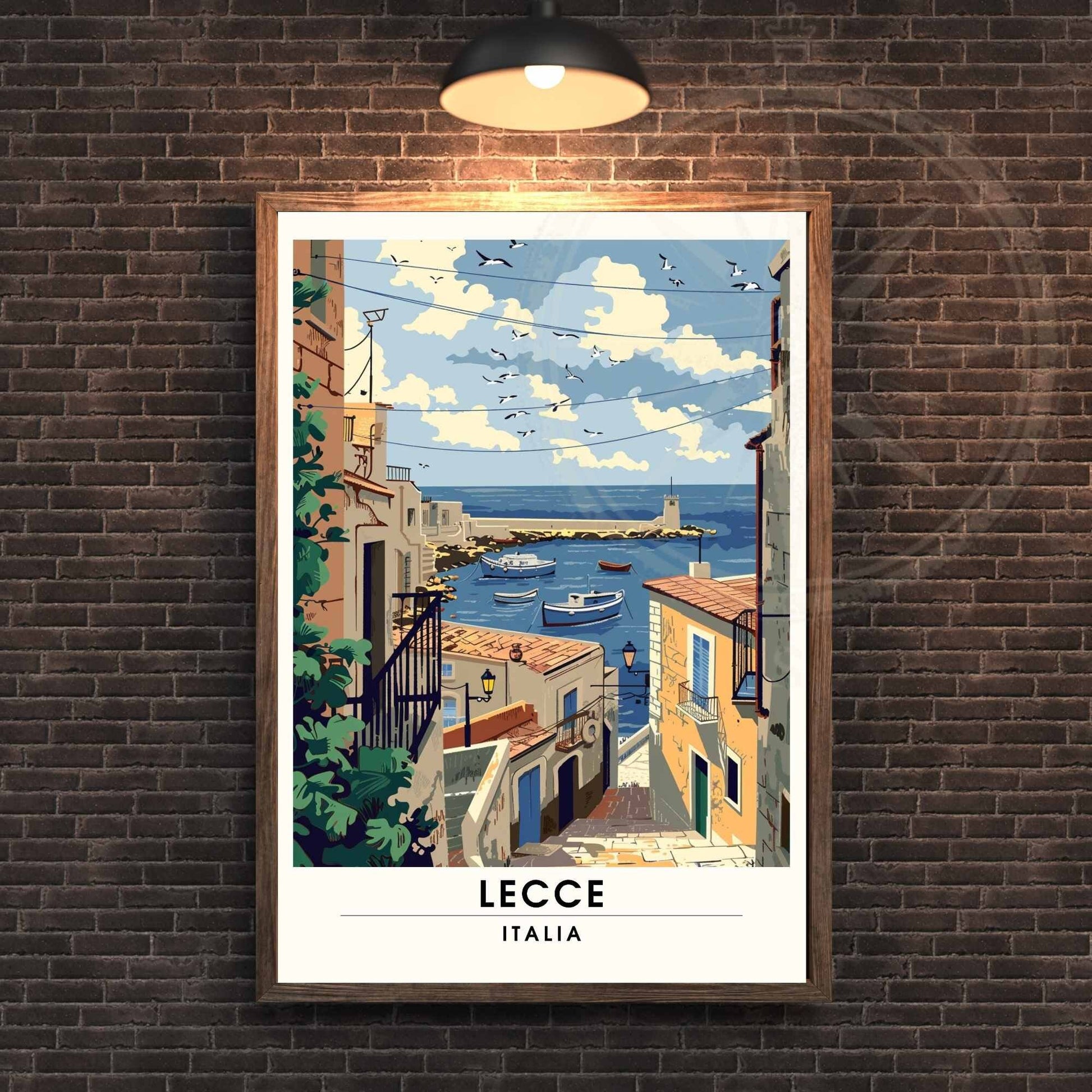 Affiche Lecce - impression de voyage Lecce, Italie - Lecce vue sur mer