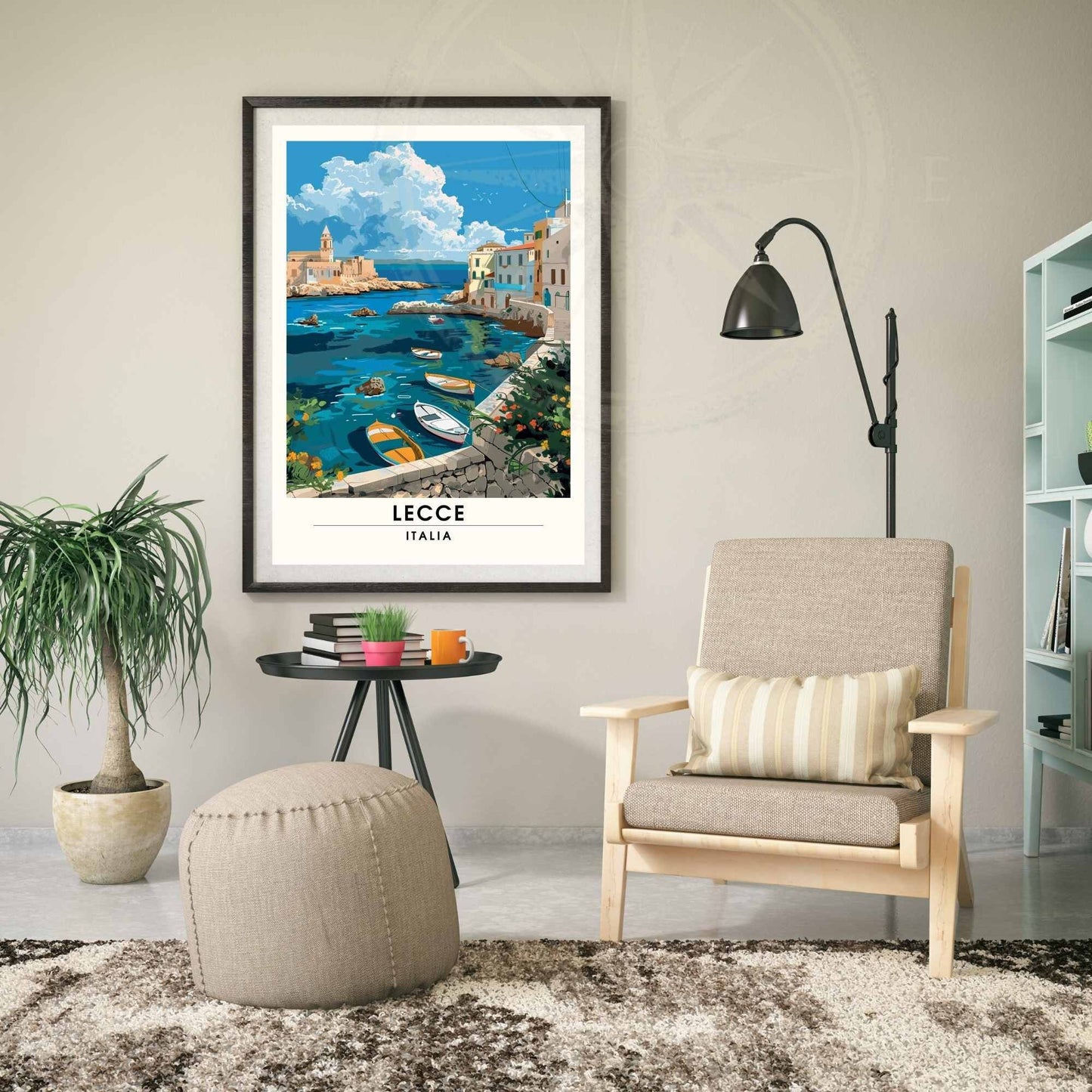 Impression Lecce - Affiche de voyage Lecce, Italie - Lecce vue sur mer