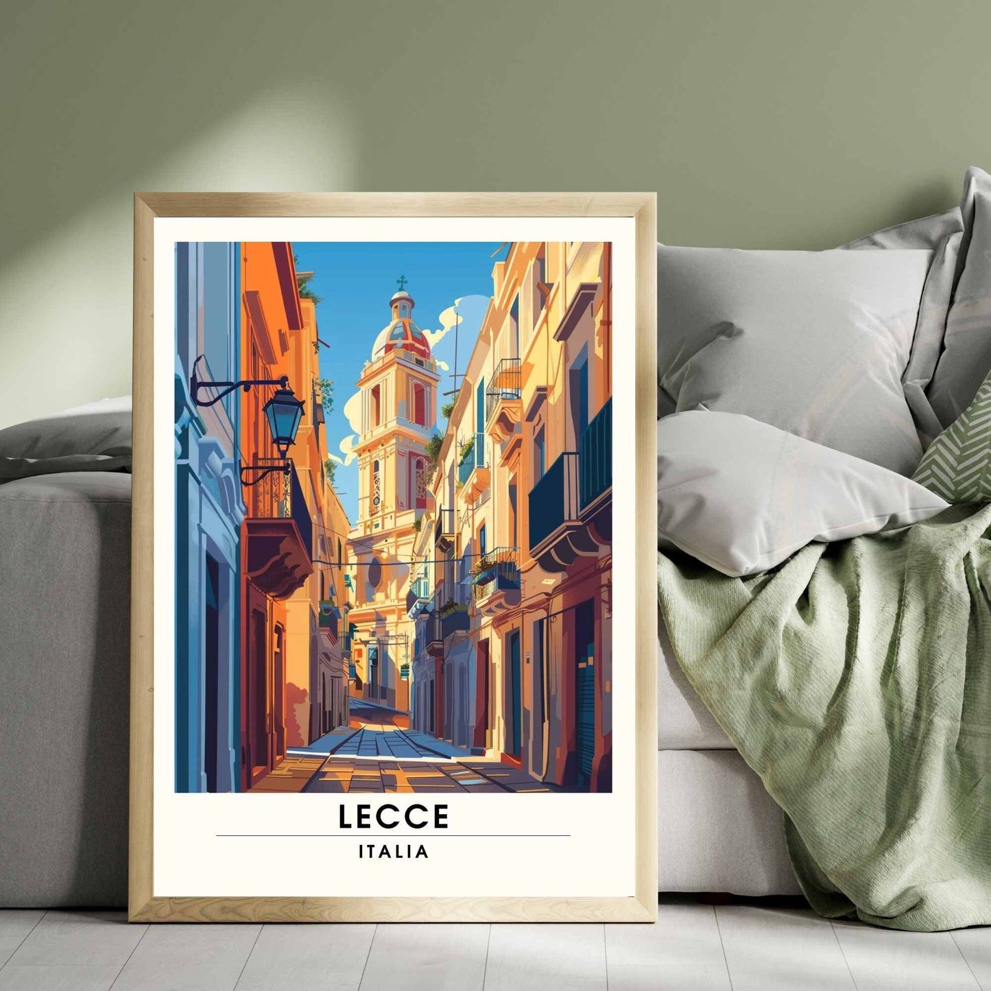 Impression Lecce - Affiche de voyage Lecce, Italie - centre ville historique de Lecce