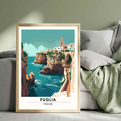 Impression de voyage Pouilles - Poster Pouilles, Italie - Vue sur la mer