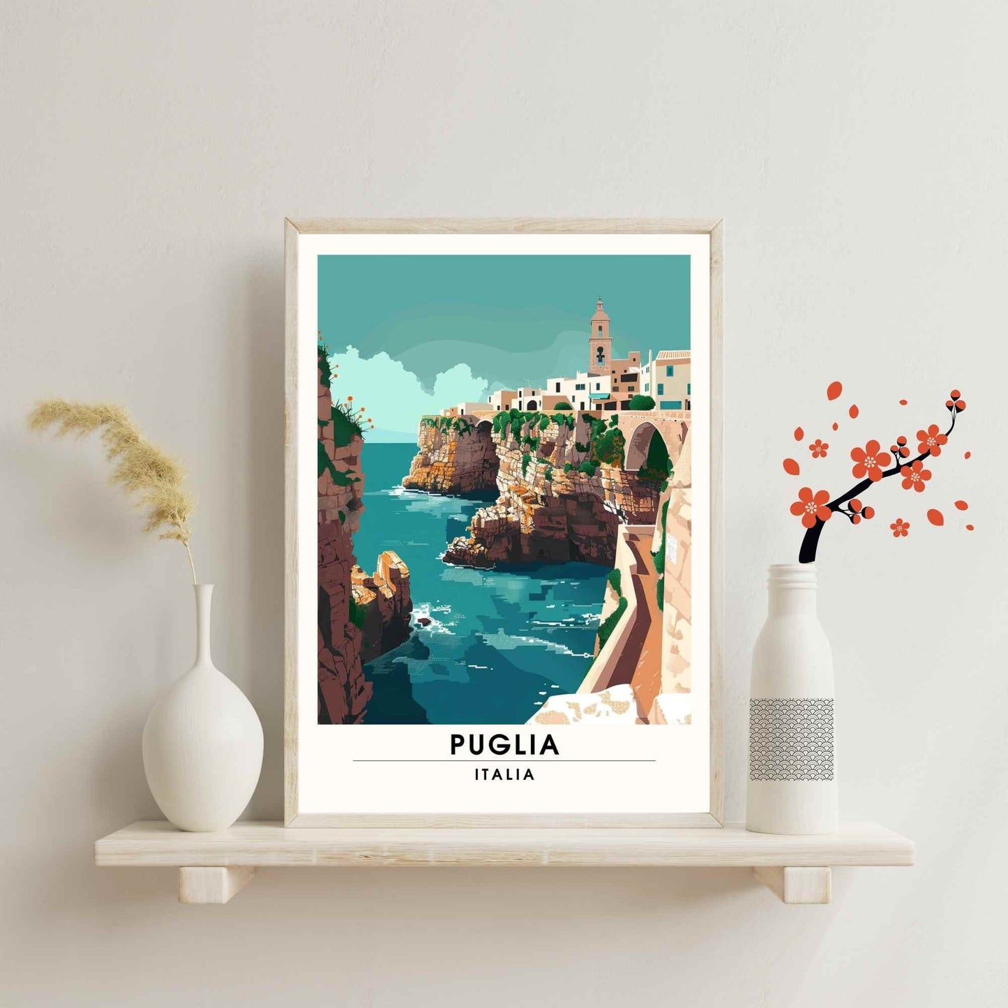 Impression de voyage Pouilles - Poster Pouilles, Italie - Vue sur la mer