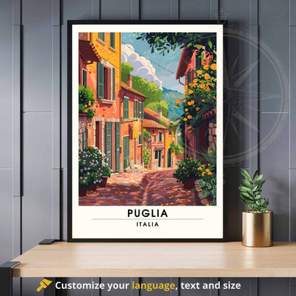 Impression de voyage Pouilles - Poster Pouilles, Italie - Affiche village italien