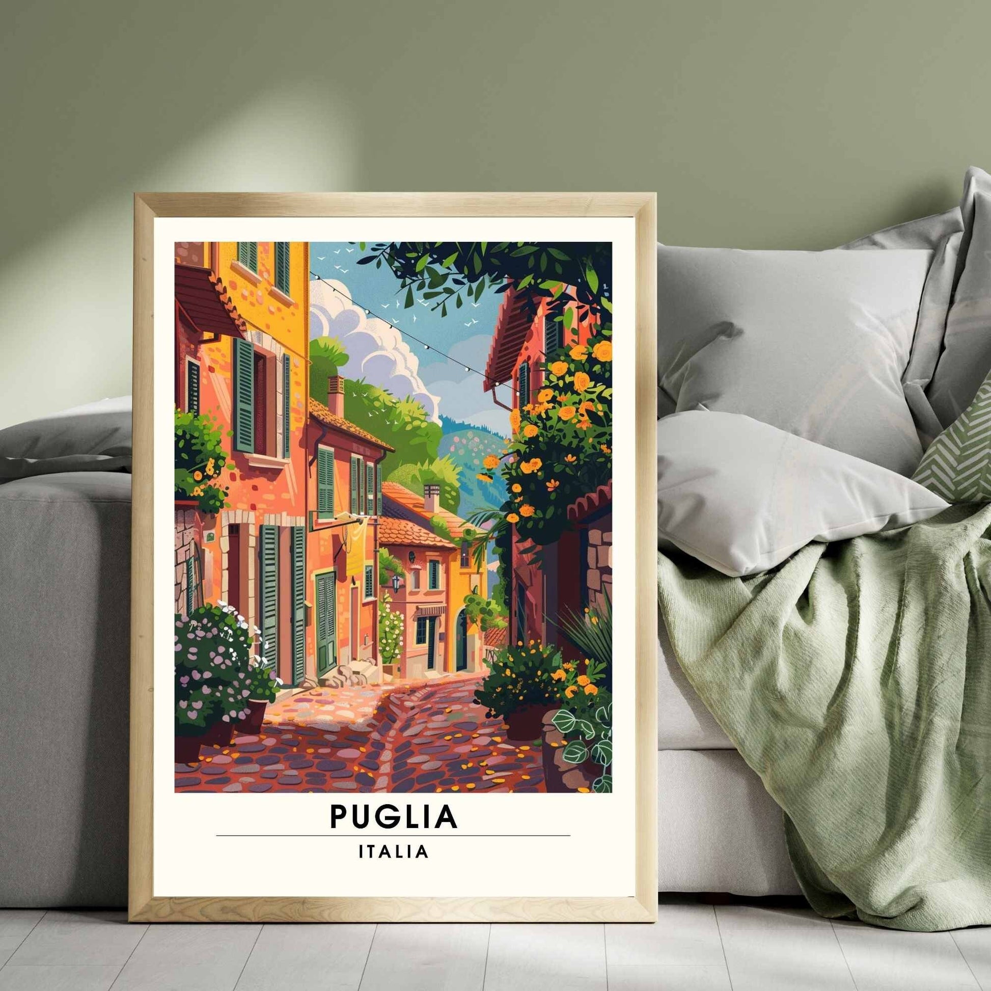 Impression de voyage Pouilles - Poster Pouilles, Italie - Affiche village italien