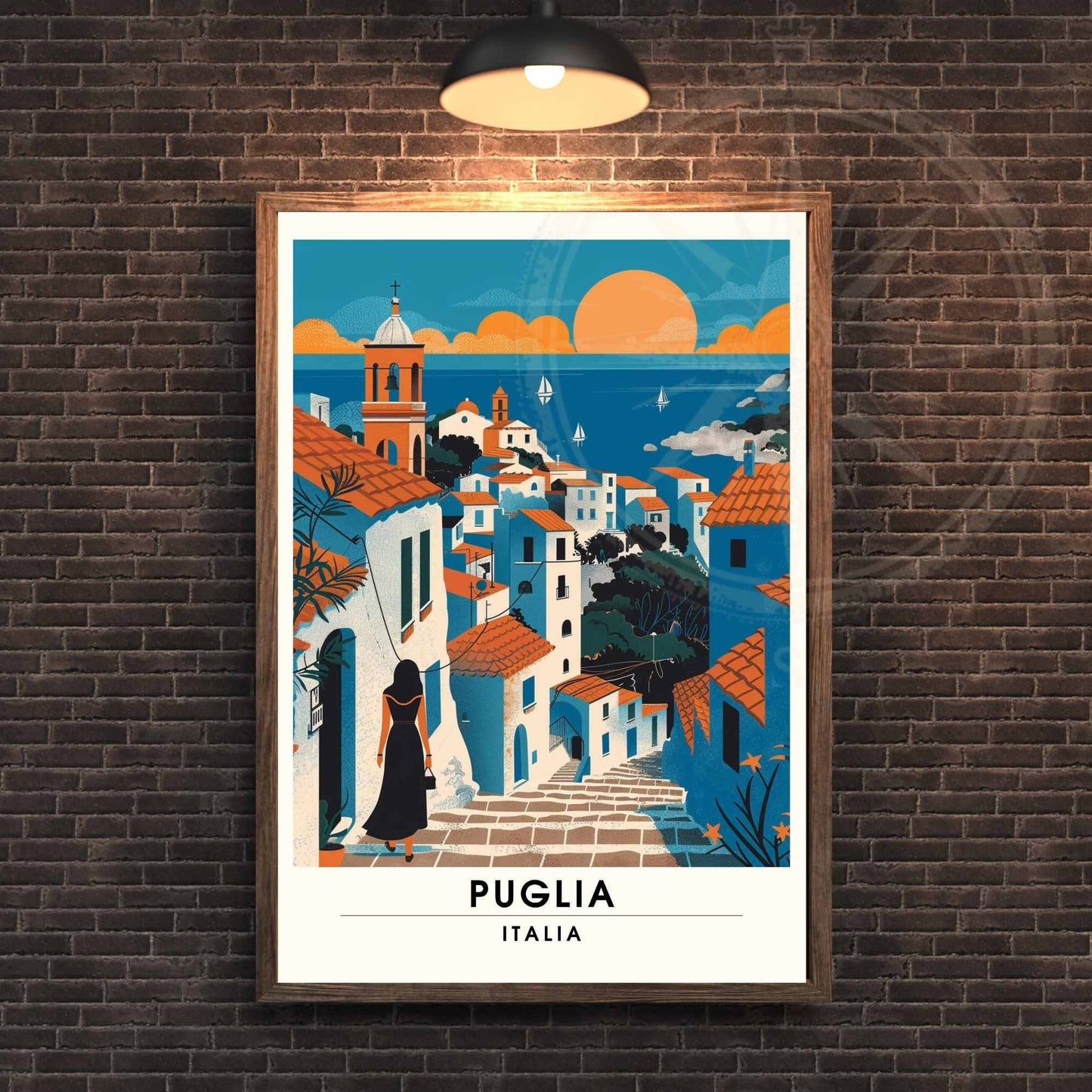 Impression de voyage Pouilles - Poster Pouilles, Italie - Affiche village italien