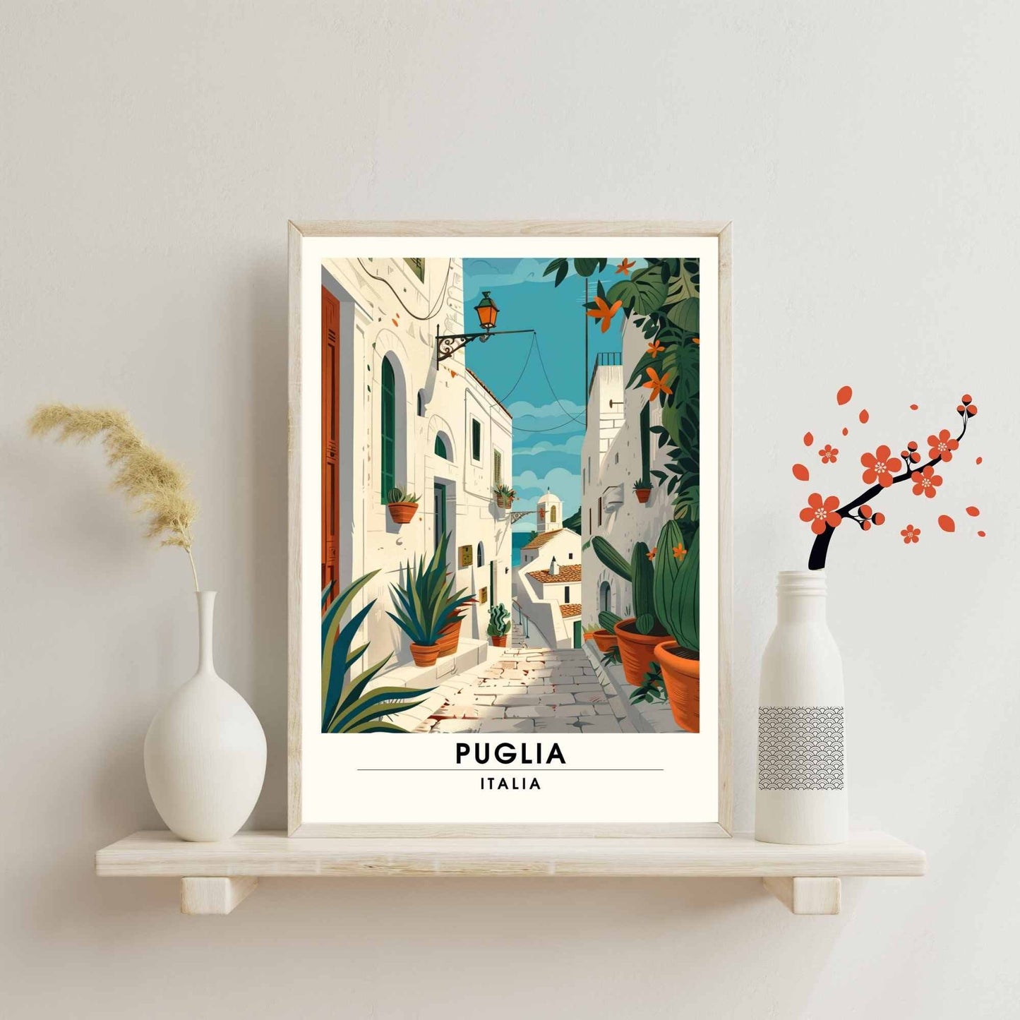 Impression de voyage Pouilles - Poster Pouilles, Italie - Affiche village italien