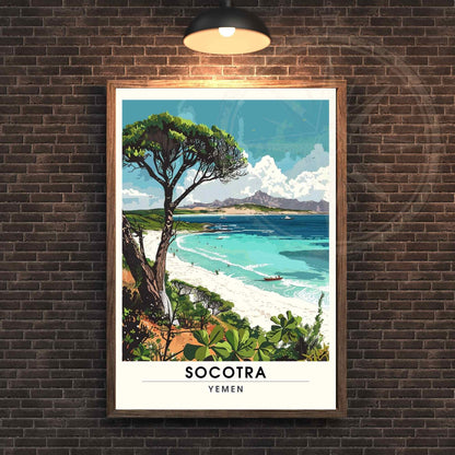 Affiche Socotra - Affiche de voyage Socotra - impression Dragonnier de Socotra, Yémen