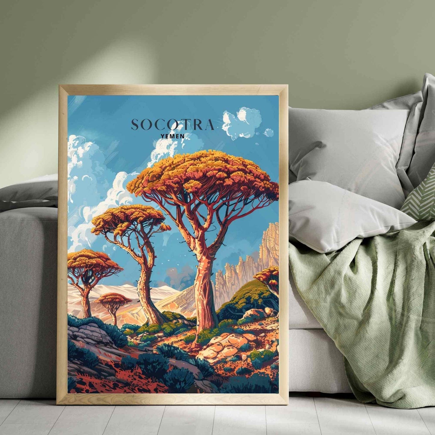 Affiche Socotra - Affiche de voyage Socotra - impression Dragonnier de Socotra, Yémen