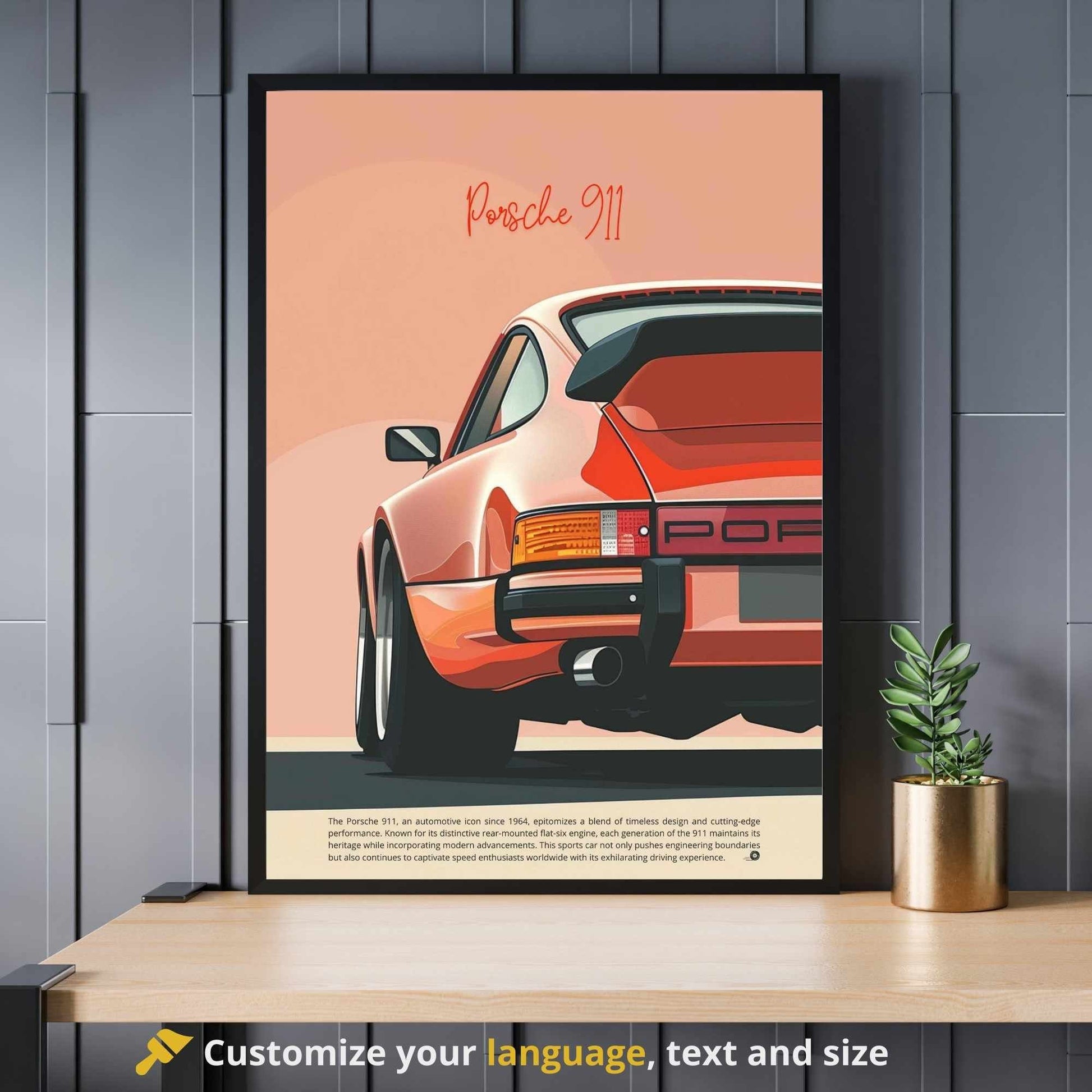 Affiche Porsche 911 | impression Porsche 911 | Impression voiture mythique