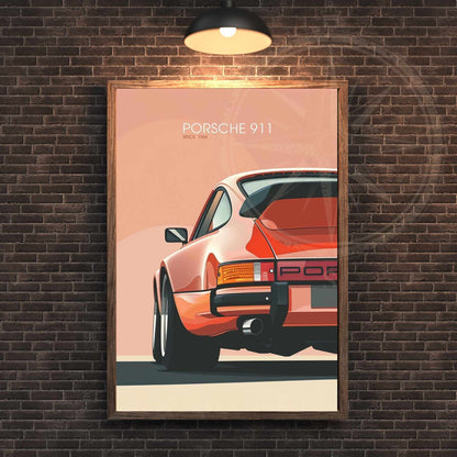 Affiche Porsche 911 | impression Porsche 911 | Porsche 911 Rouge