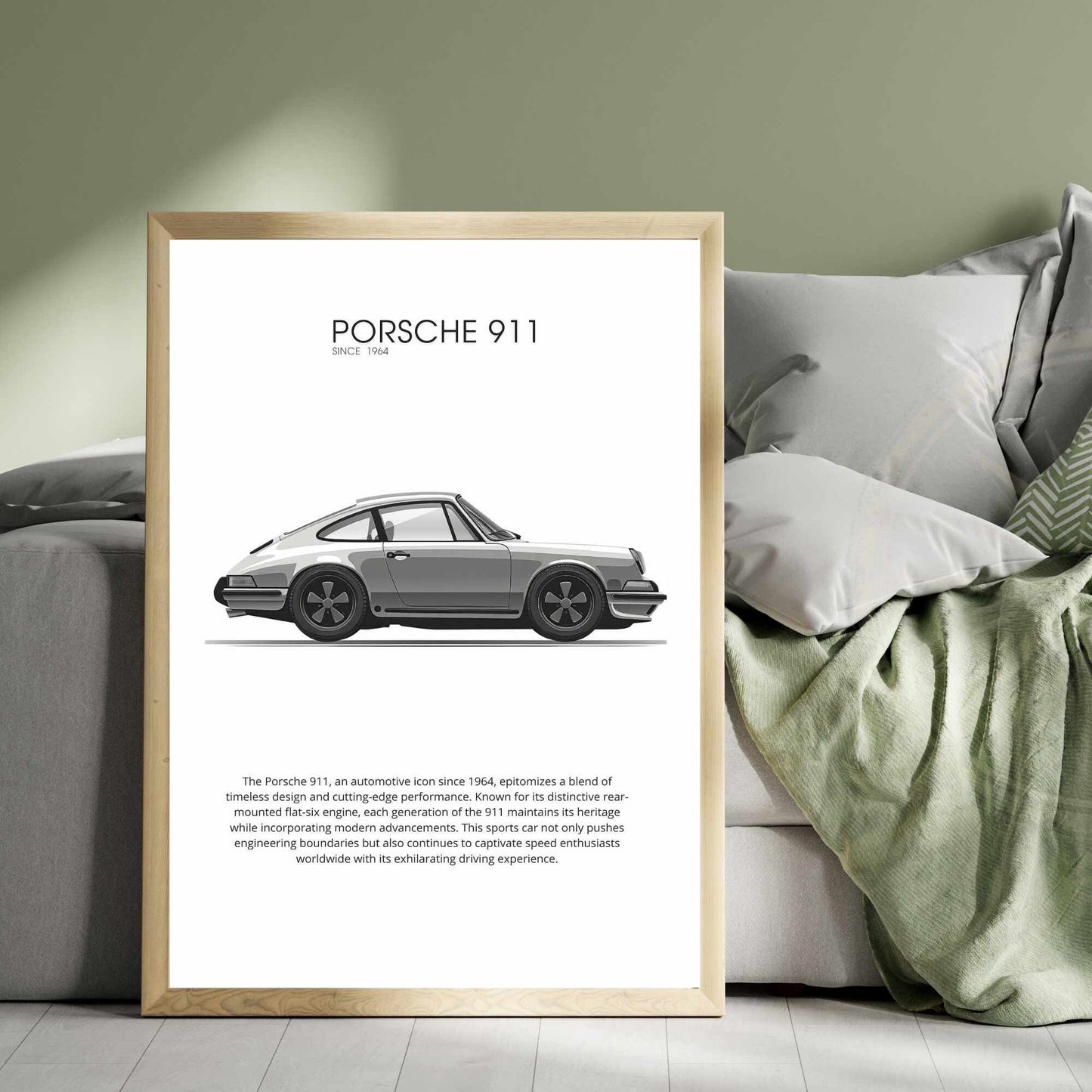 Affiche Porsche 911 | impression Porsche 911 | Porsche 911 en noir et blanc