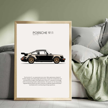 Affiche Porsche 911 | impression Porsche 911 noir | Porsche 911 noir