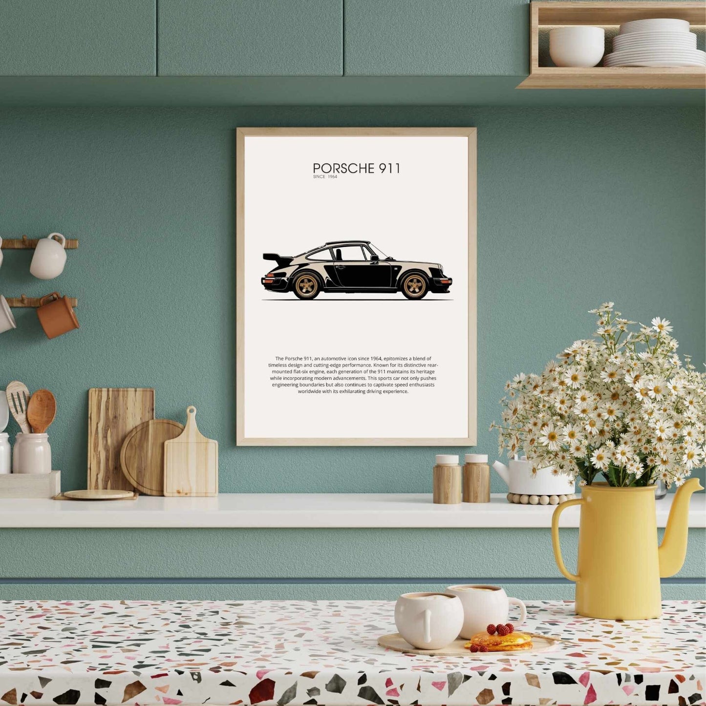 Affiche Porsche 911 | impression Porsche 911 noir | Porsche 911 noir