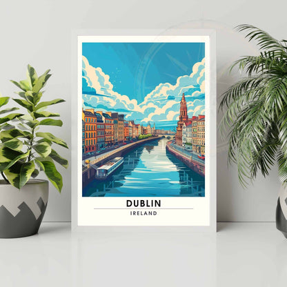 Affiche Dublin | Affiche de voyage Dublin, Irlande | Impression Dublin | Cadre Dublin