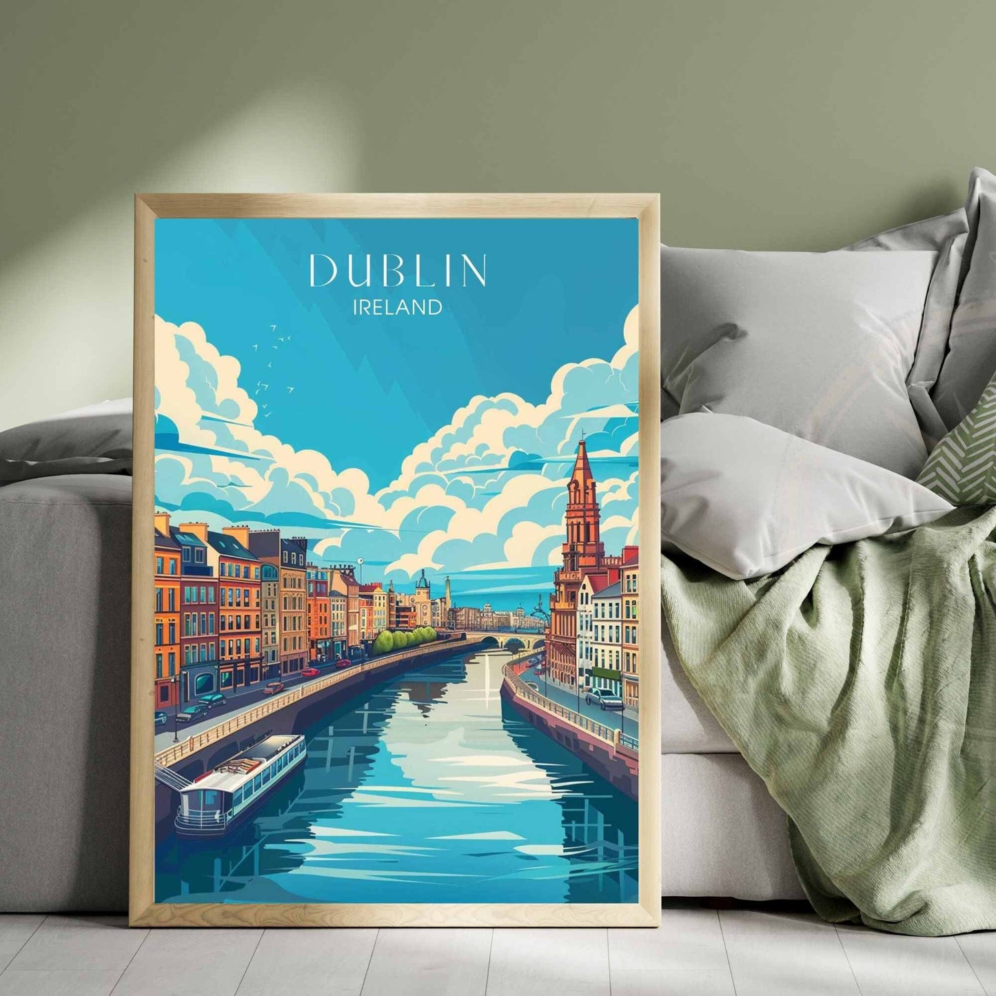 Affiche Dublin | Affiche de voyage Dublin, Irlande | Impression Dublin | Cadre Dublin