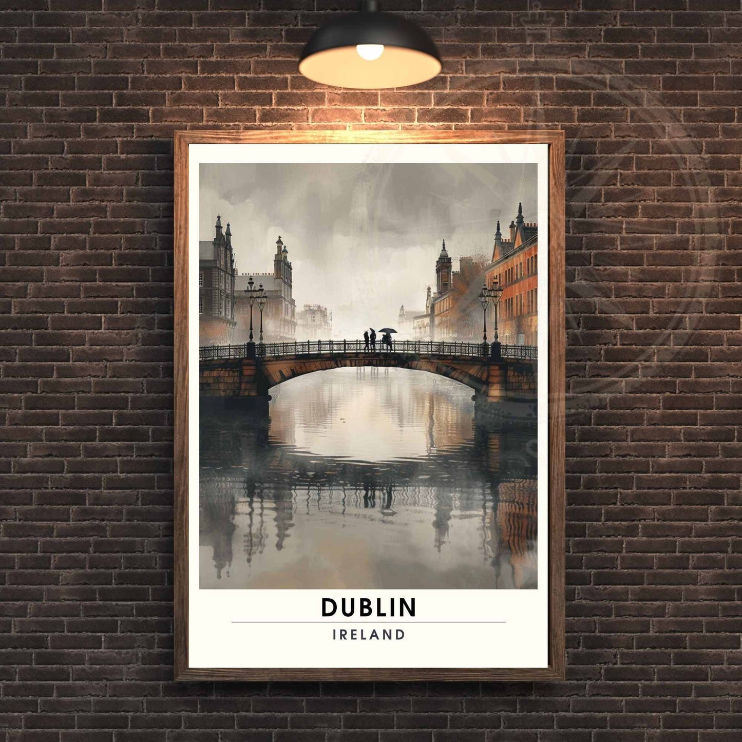 Affiche Dublin | Affiche de voyage Dublin, Irlande | Impression Dublin | Un hiver à Dublin