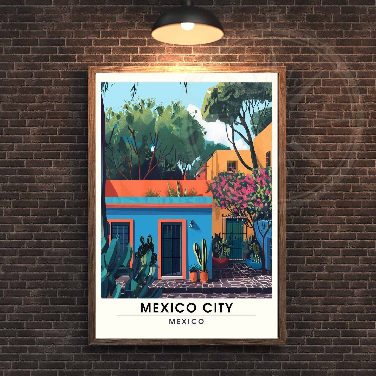 Impression Mexico City | Affiche de voyage Mexico City , Mexique | Impression Mexico City | La Casa Azul