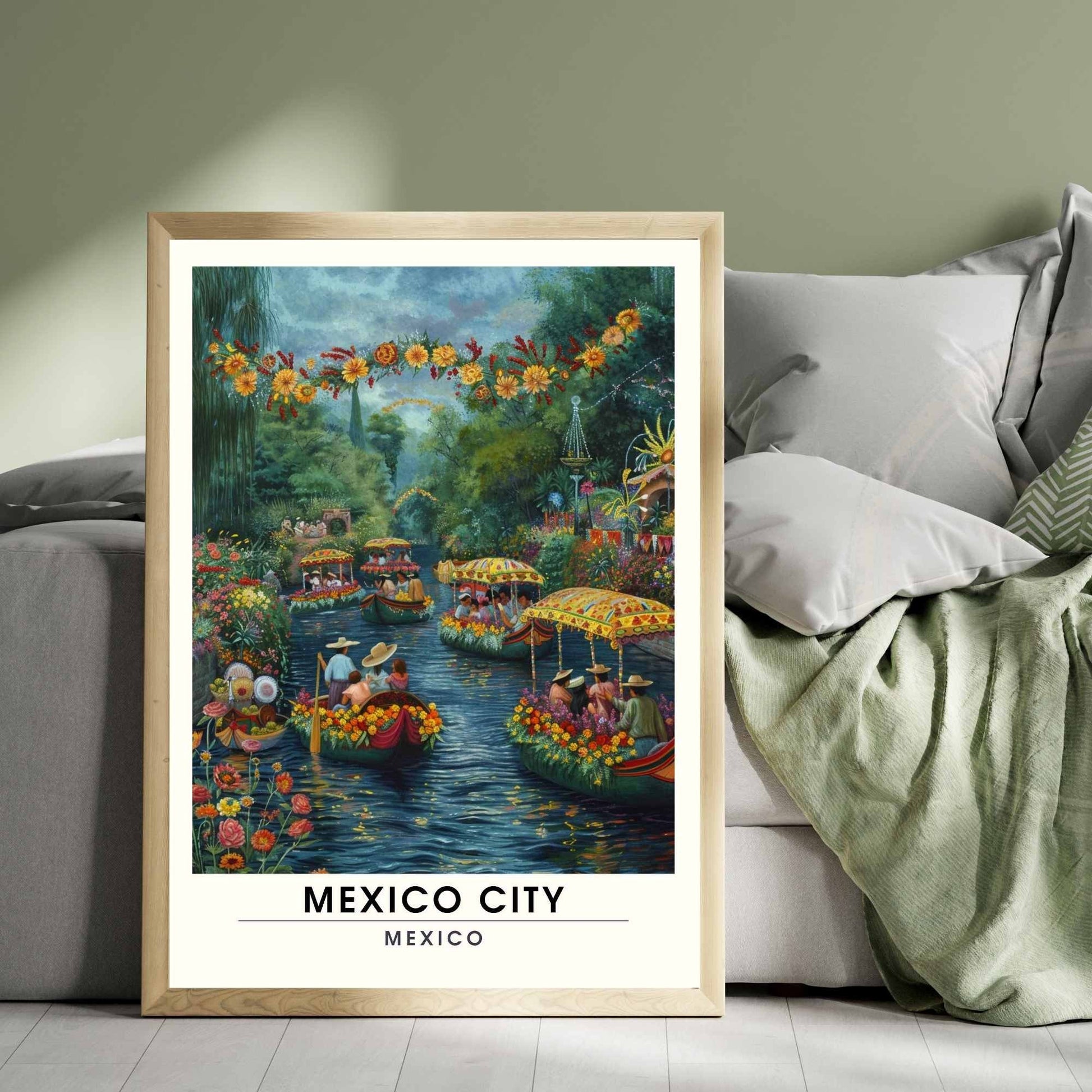 Impression Mexico City | Affiche de voyage Mexico City , Mexique | Impression Mexico City | Xochimilco