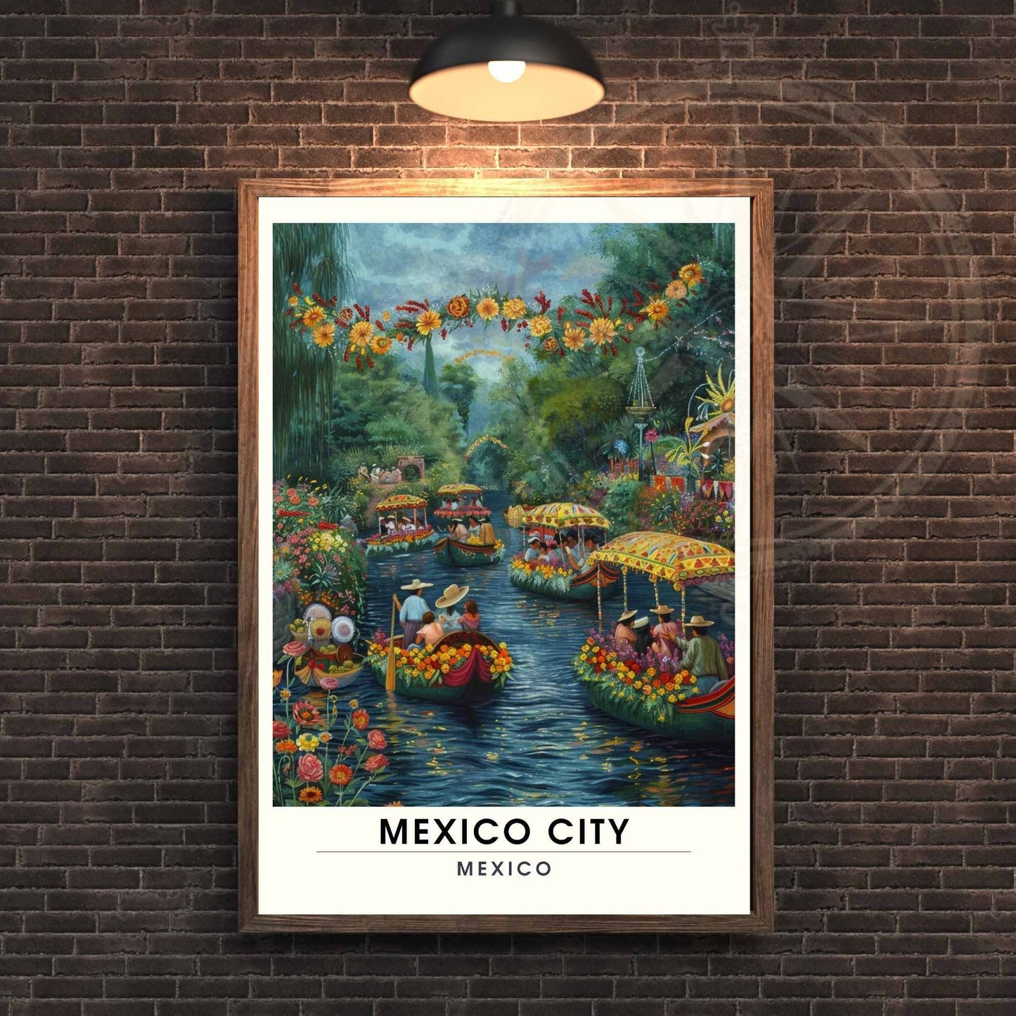 Impression Mexico City | Affiche de voyage Mexico City , Mexique | Impression Mexico City | Xochimilco