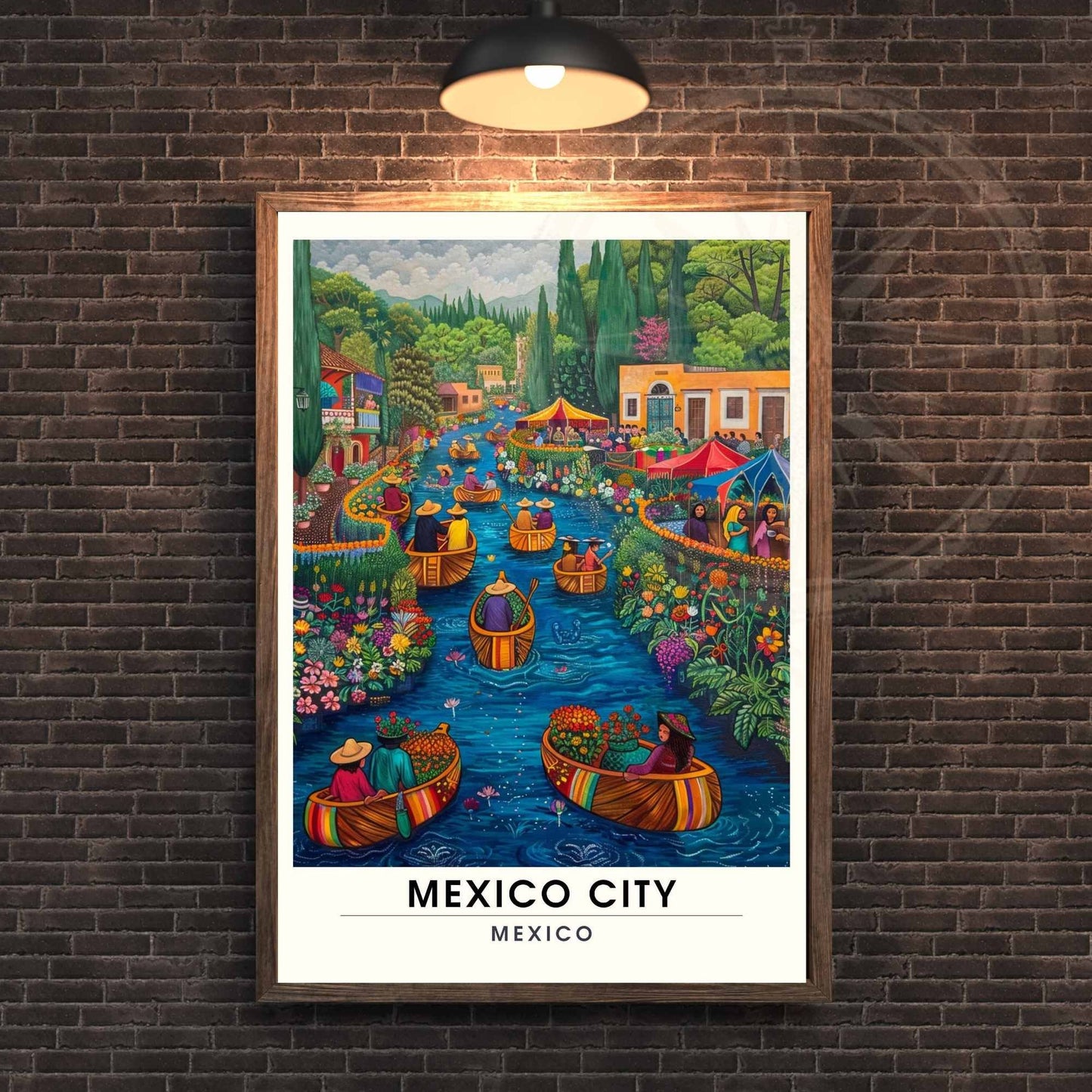 Impression Mexico City | Affiche de voyage Mexico City , Mexique | Impression Mexico City | Xochimilco