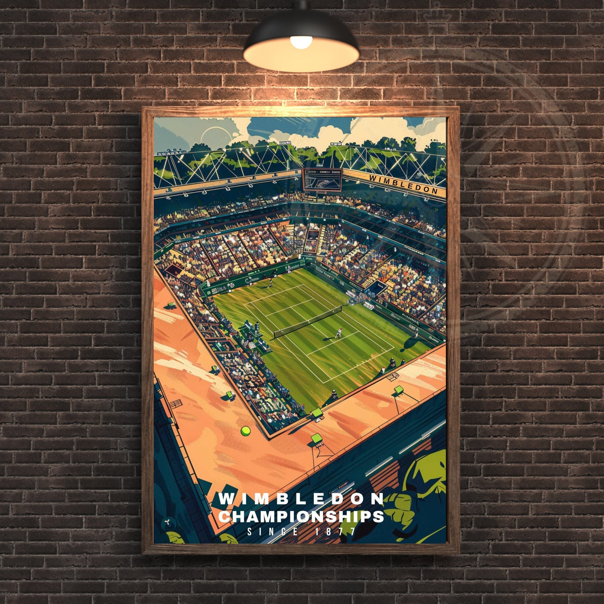 Impression Wimbledon | Affiche Tournoi de Wimbledon | Affiche Tennis - Affiche stade de tennis