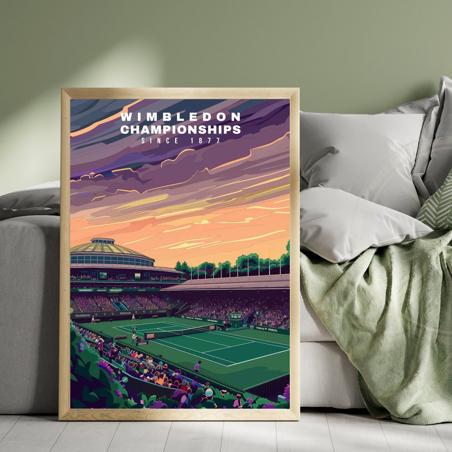 Impression Wimbledon | Affiche Tournoi de Wimbledon | Affiche Tennis - Affiche stade de tennis