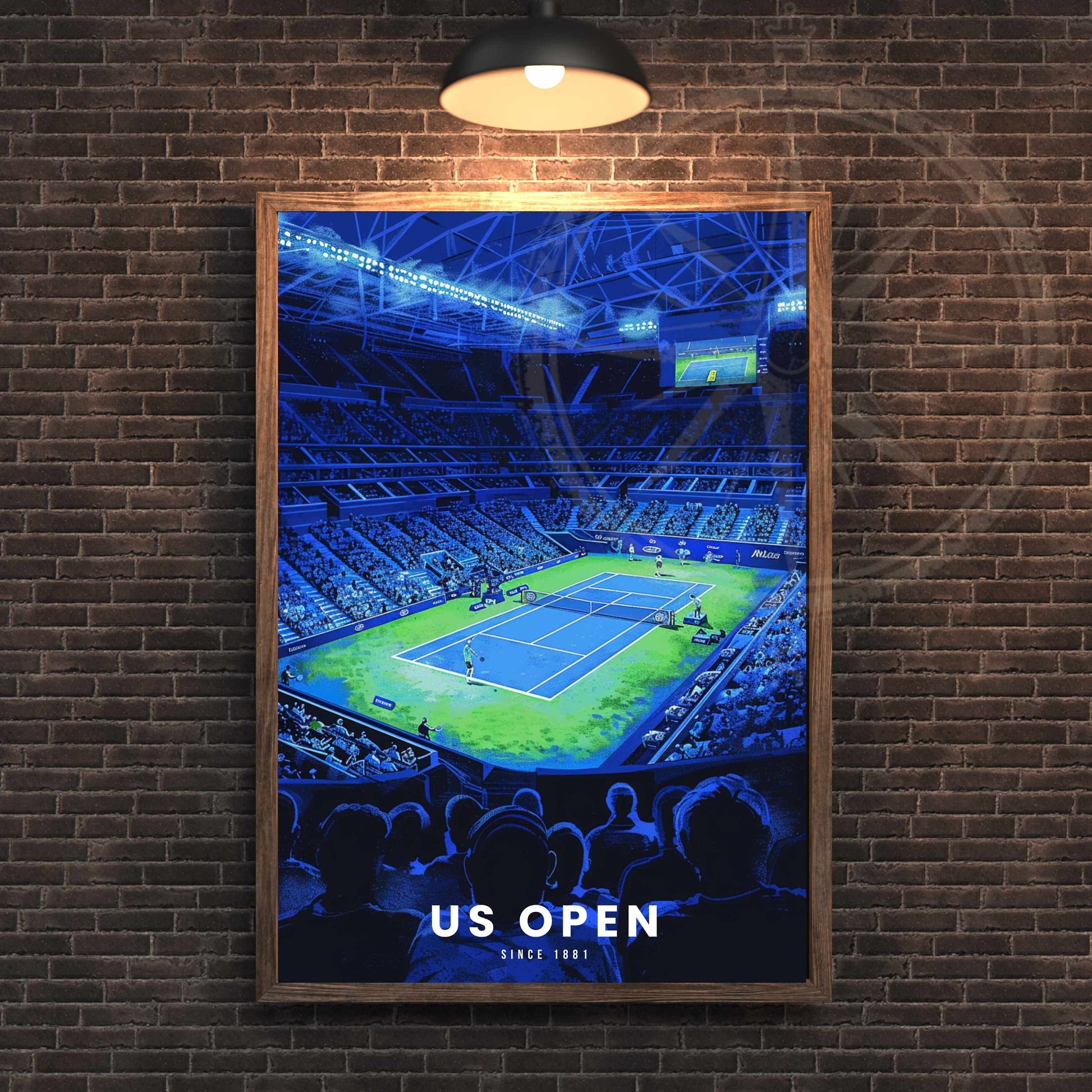 Impression US Open | Affiche US Open, tennis | Affiche Tennis - Vue sur le stade