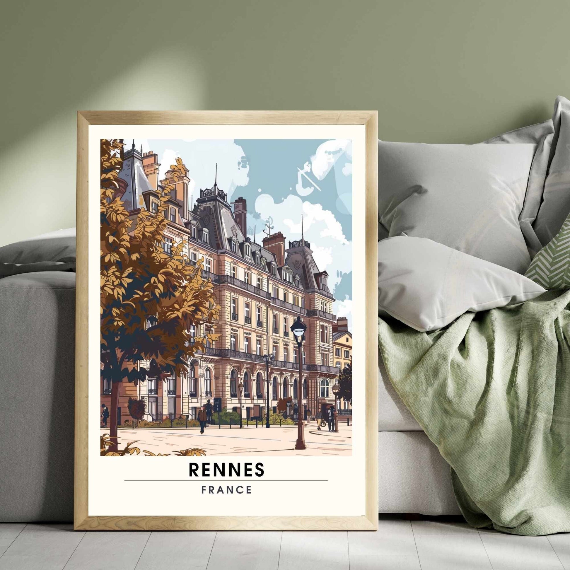 Impression Rennes | Affiche de Voyage Rennes | Impression de Voyage Renne, Franc - Parlement de Bretagne