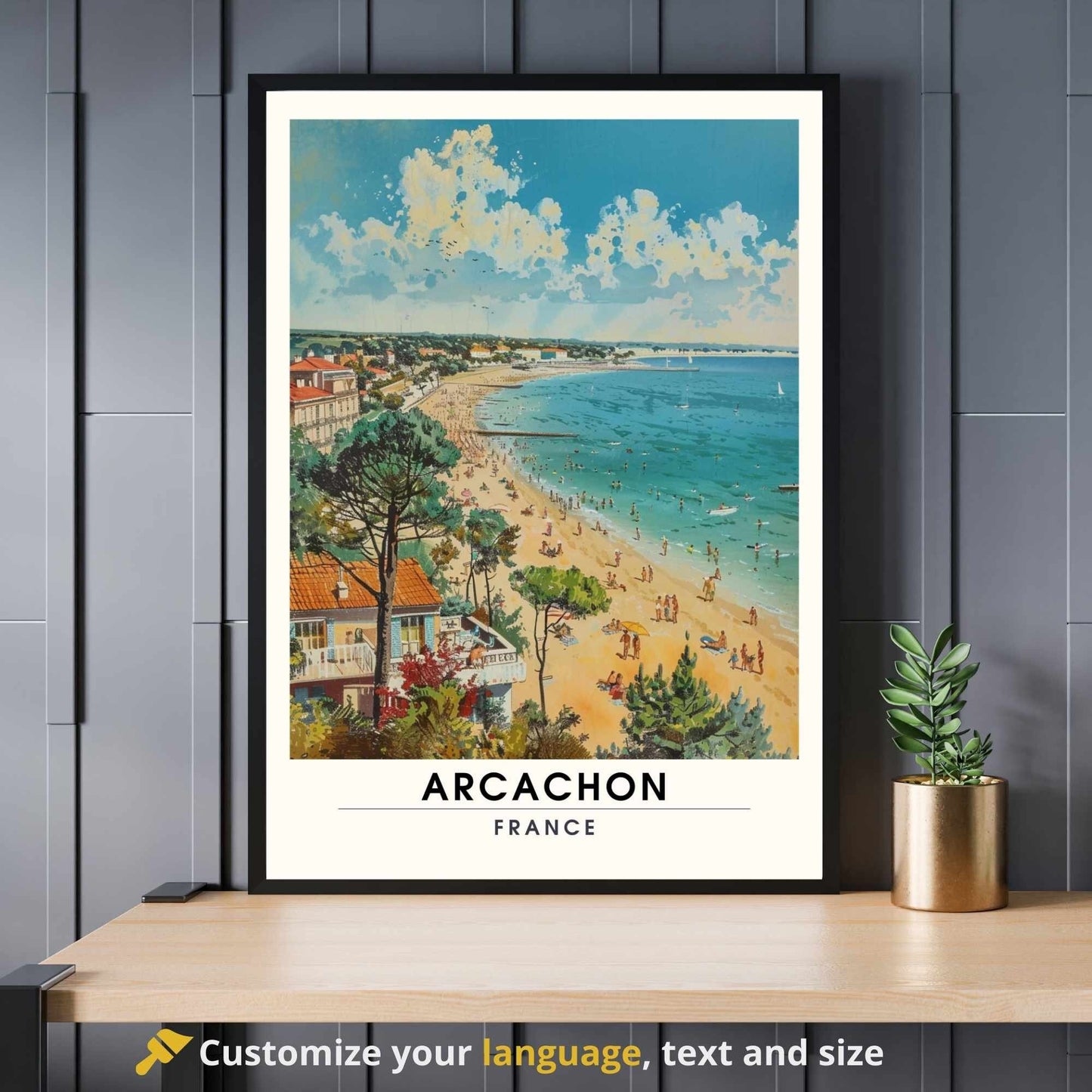 Impression Arcachon | Affiche Arcachon, France | Plage d'Arcachon