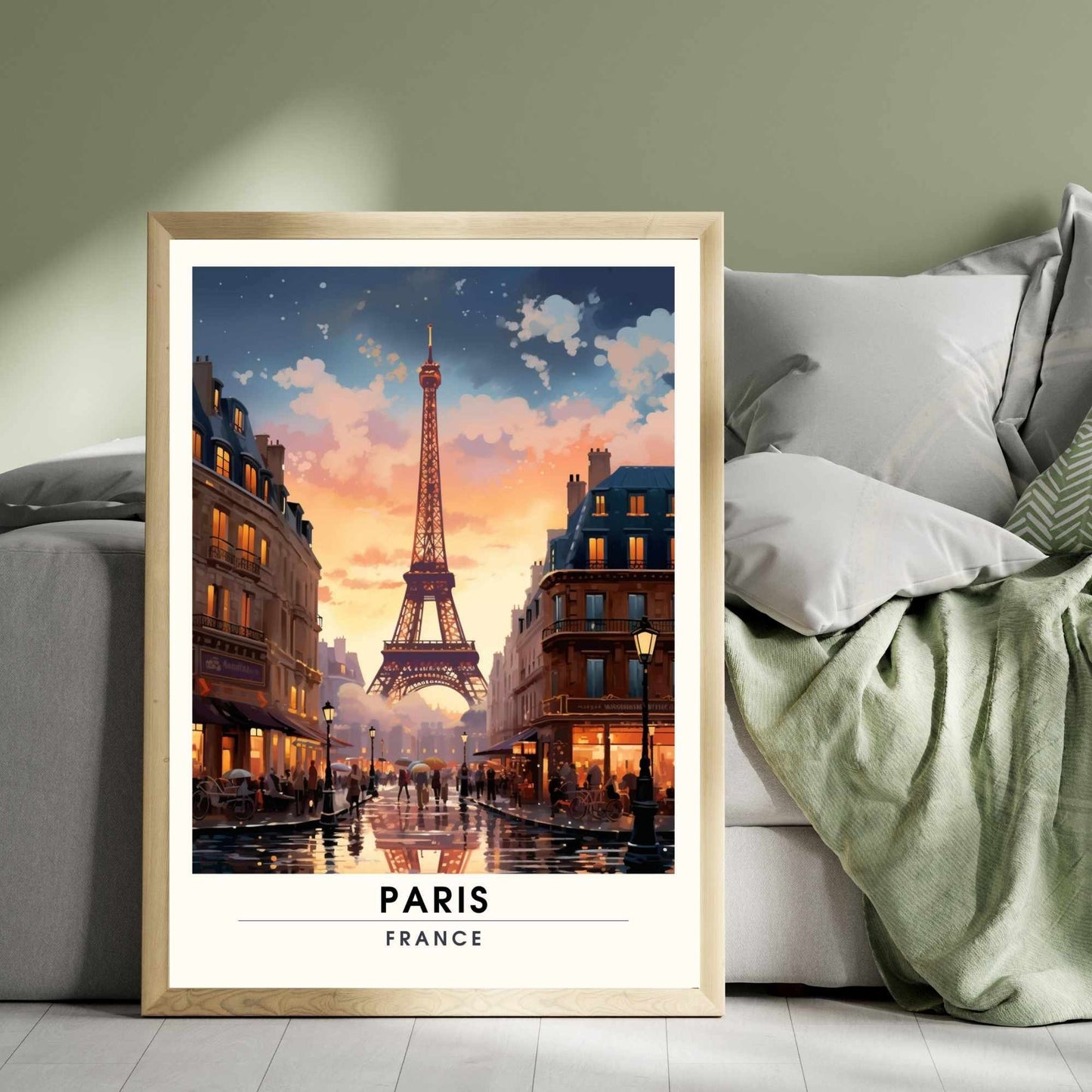 Impression Paris | Affiche de Voyage Paris | Impression de Voyage Paris, France - Affiche Tour Eiffel