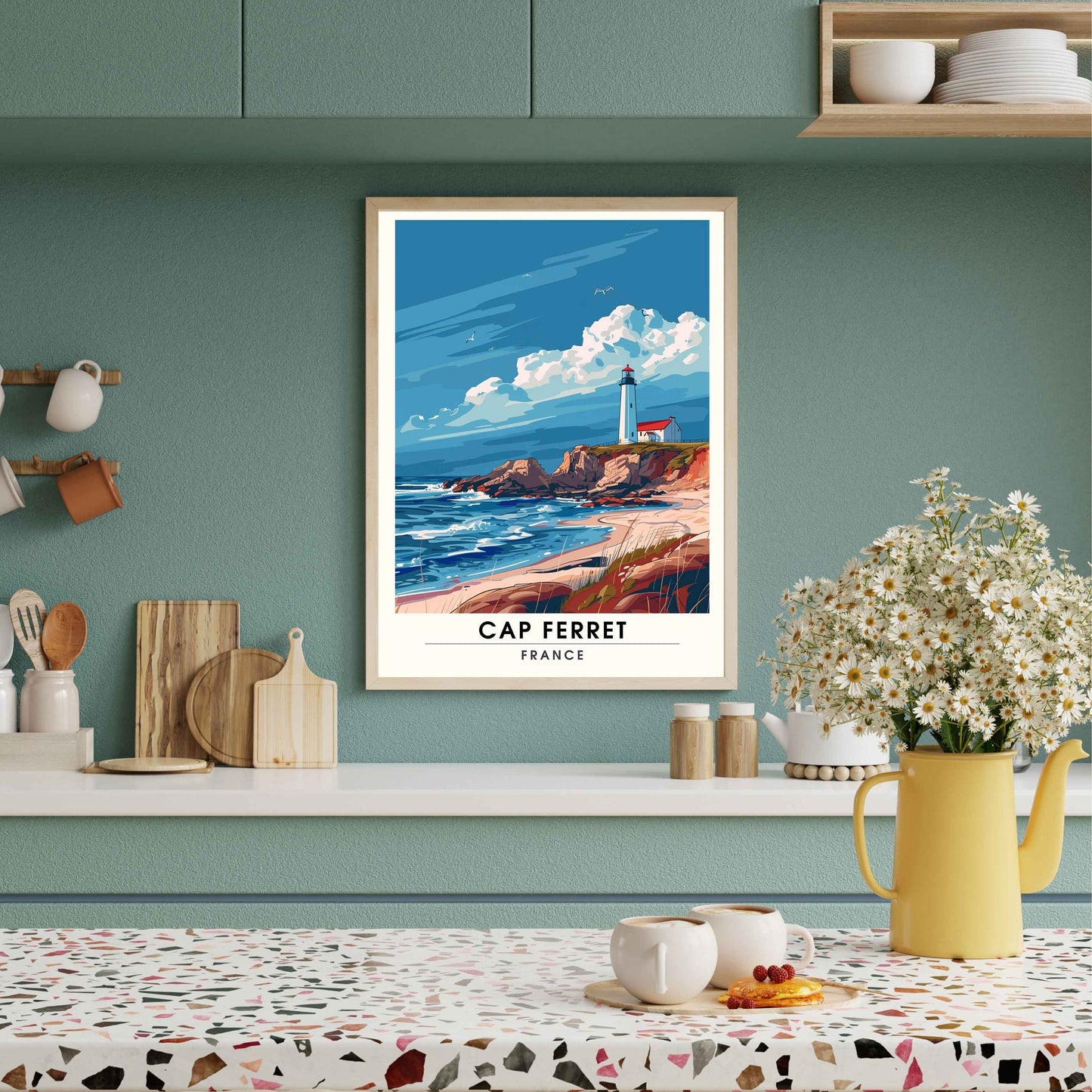 Impression Cap Ferret | Affiche de Voyage Cap Ferret | Affiche phare de Cap Ferret