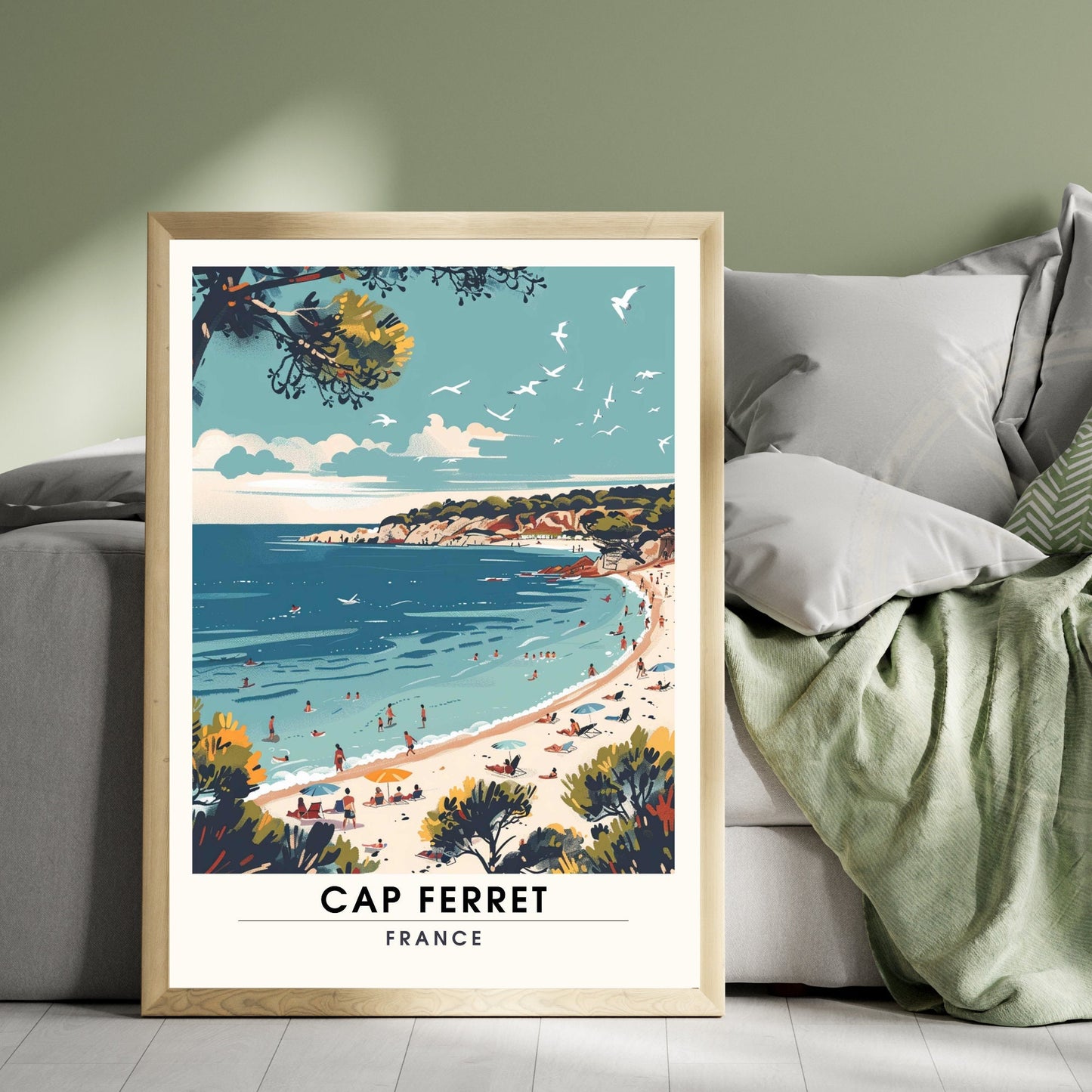 Impression Cap Ferret | Affiche de Voyage Cap Ferret | Plage de Cap Ferret