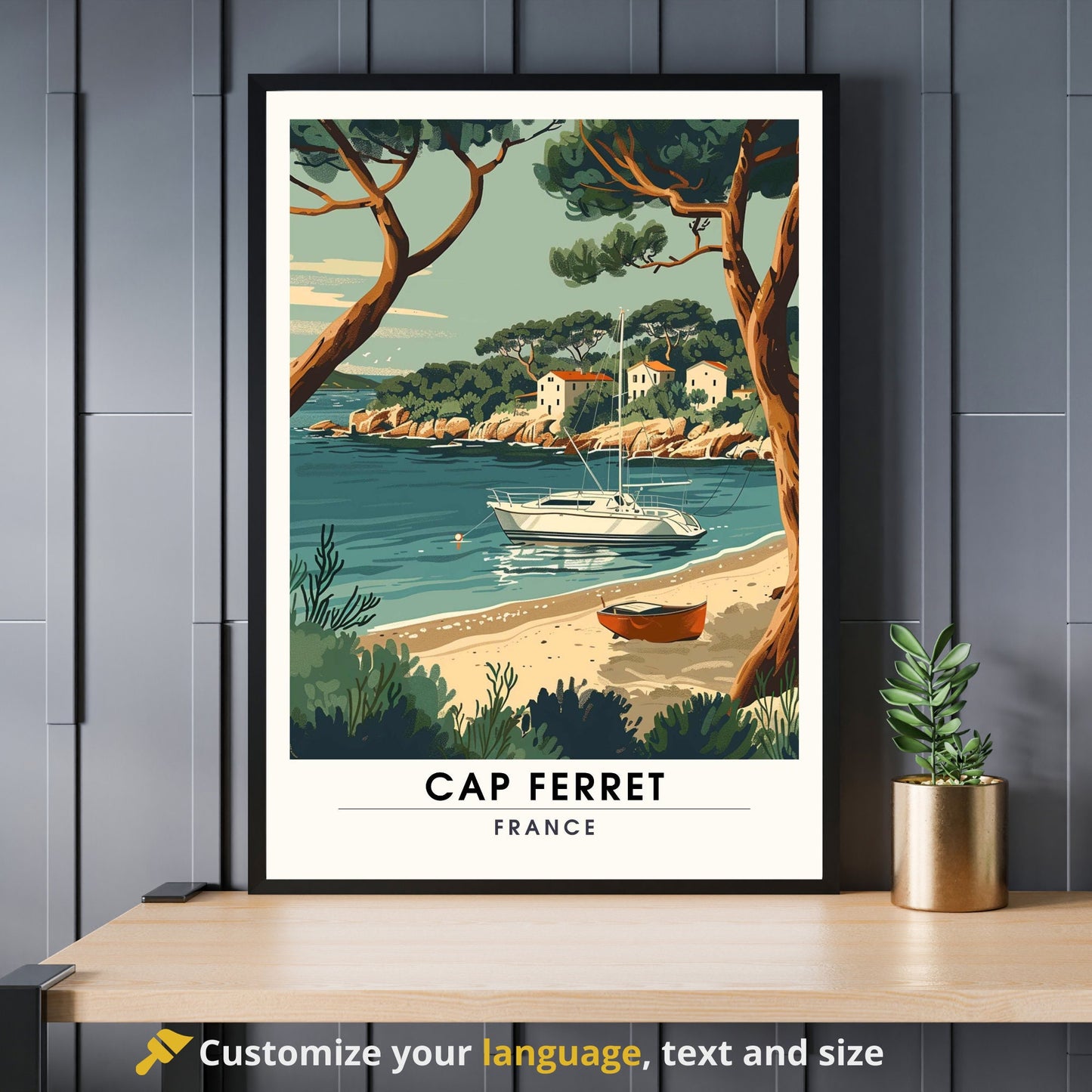 Impression Cap Ferret | Affiche de Voyage Cap Ferret | Affiche Plage de Cap Ferret