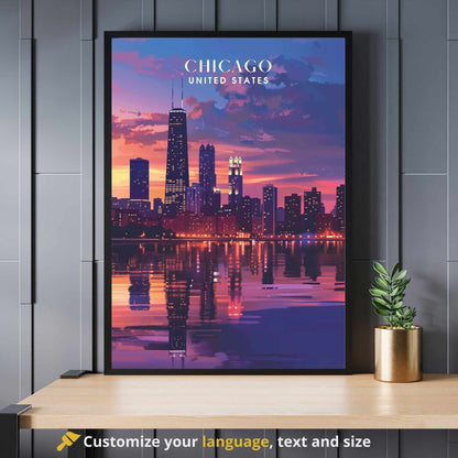 Impression Chicago | Affiche de Voyage Chicago