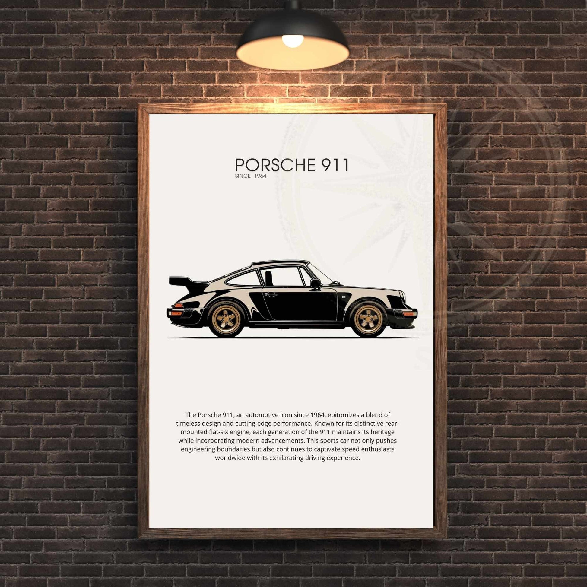 Affiche Porsche 911 | impression Porsche 911 noir | Porsche 911 noir