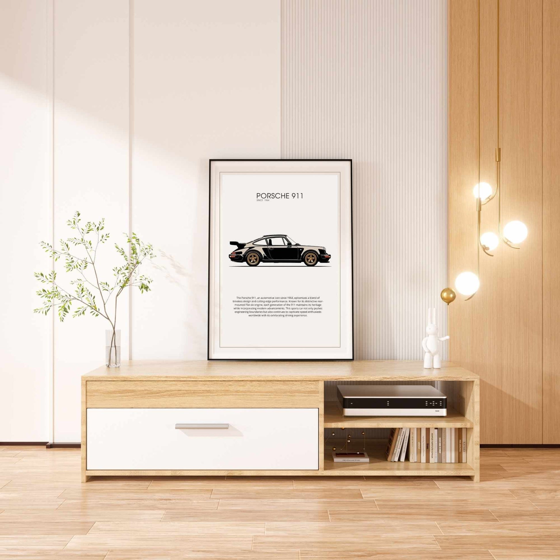 Affiche Porsche 911 | impression Porsche 911 noir | Porsche 911 noir