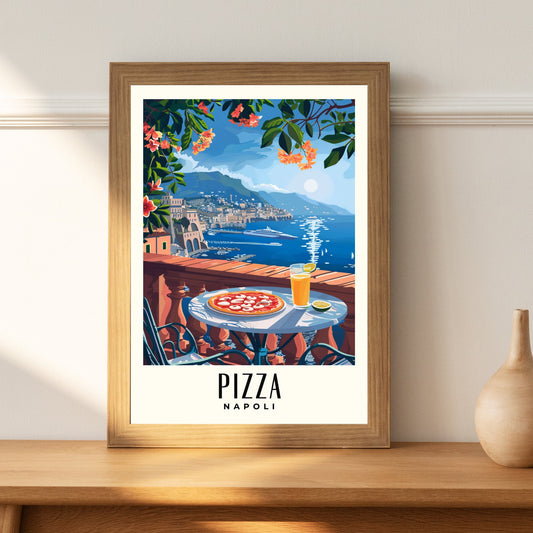 Kitchen poster | Napoli poster | Pizza print | Travel souvenir | Gift idea | Italy travel print