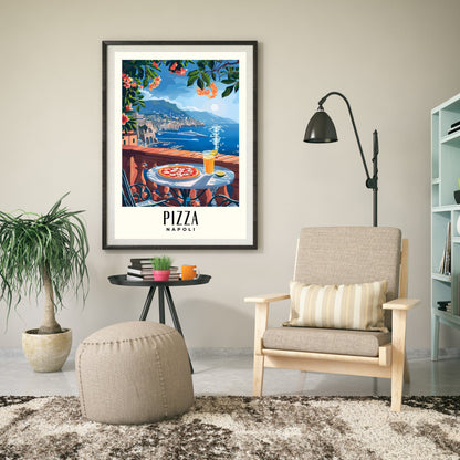 Kitchen poster | Napoli poster | Pizza print | Travel souvenir | Gift idea | Italy travel print