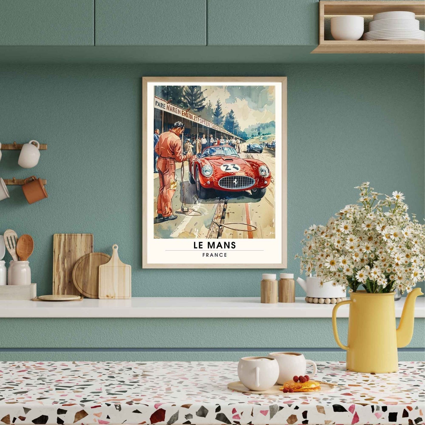 Affiche le Mans | Impression de voyage | Affiche Vintage | Affiche Voiture