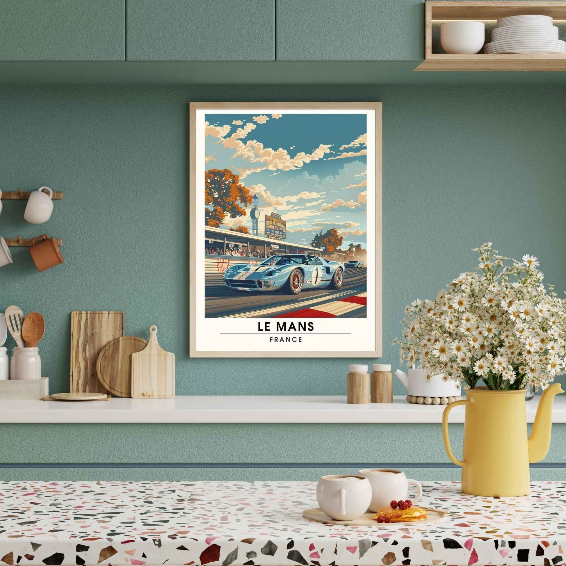 Affiche le Mans | Impression de voyage | Affiche Vintage | Affiche Voiture