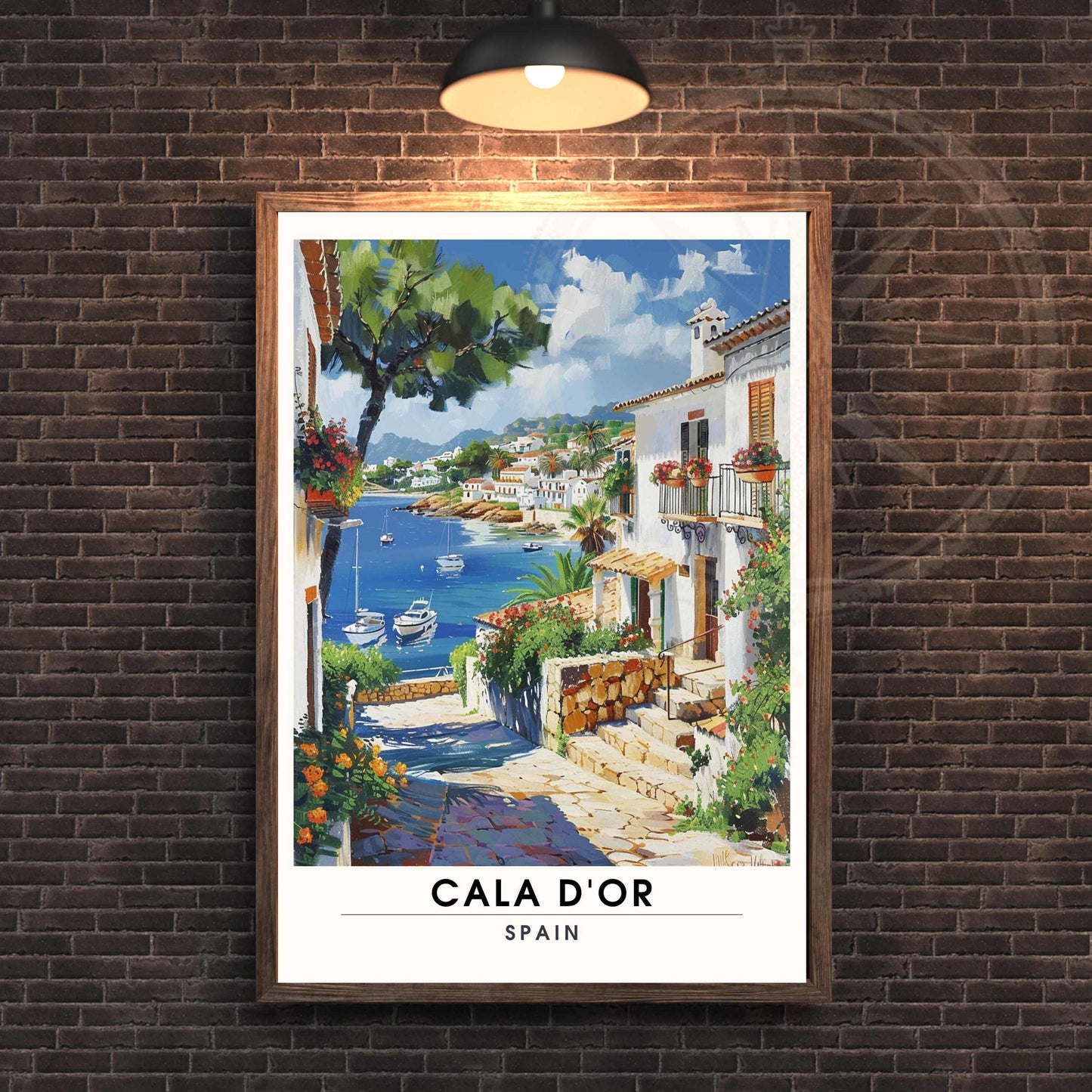 Affiche Cala D'Or, Espagne | Affiche Cala D'Or, Majorque | Affiche Majorque, Espagne - vue depuis la ville