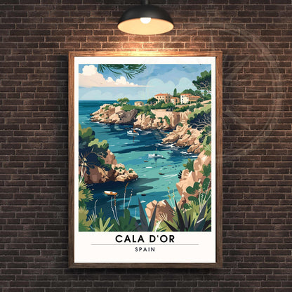 Affiche Cala D'Or, Espagne | Affiche Cala D'Or, Majorque | Affiche Majorque, Espagne - Falaises