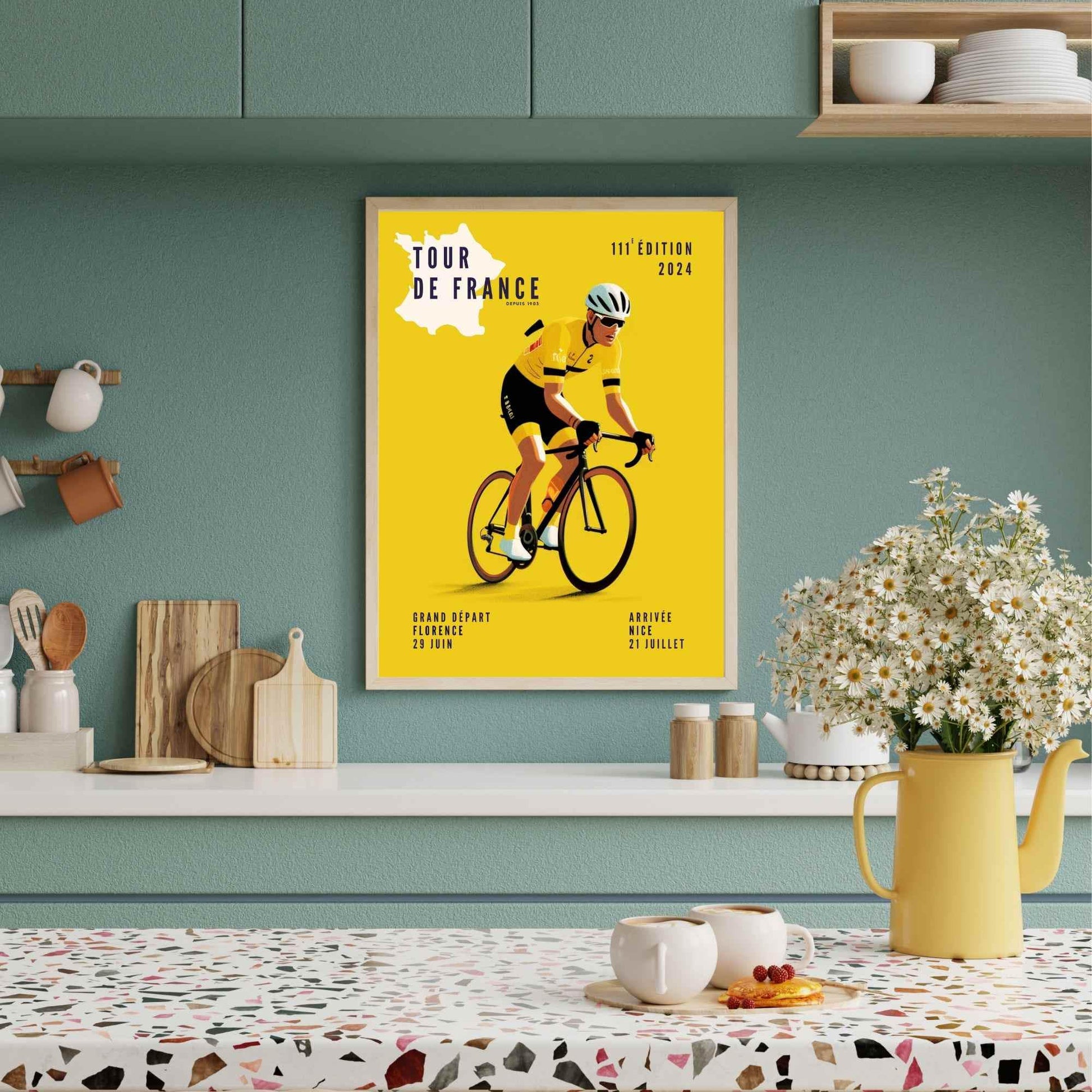 Affiche tour de France 2024 - Impression Vélo