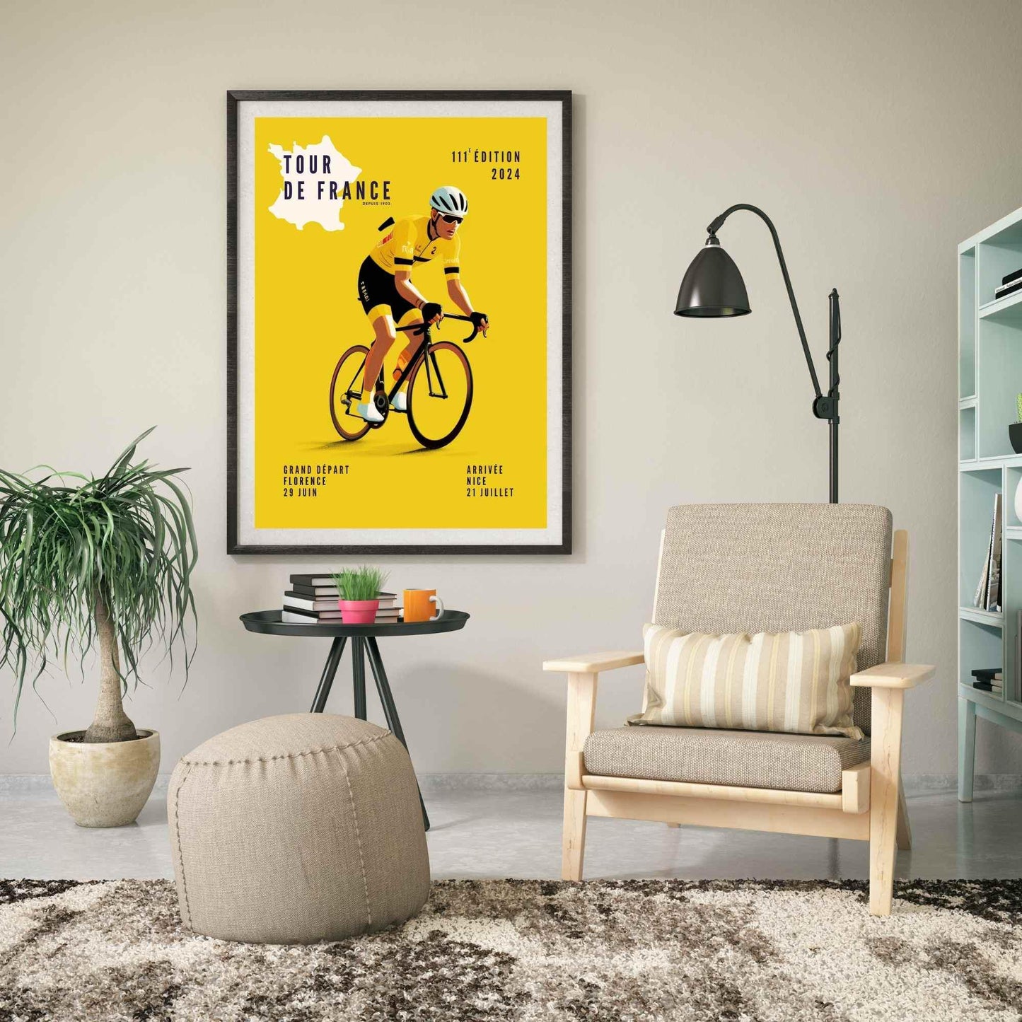 Affiche tour de France 2024 - Impression Vélo