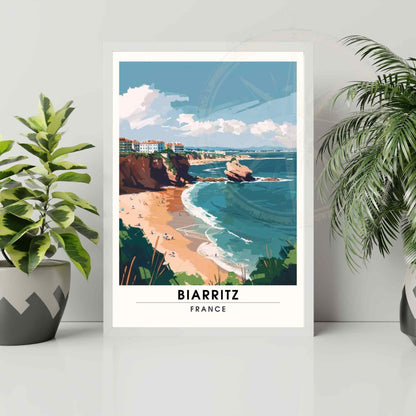 Affiche Biarritz - impression de voyage Biarritz, France