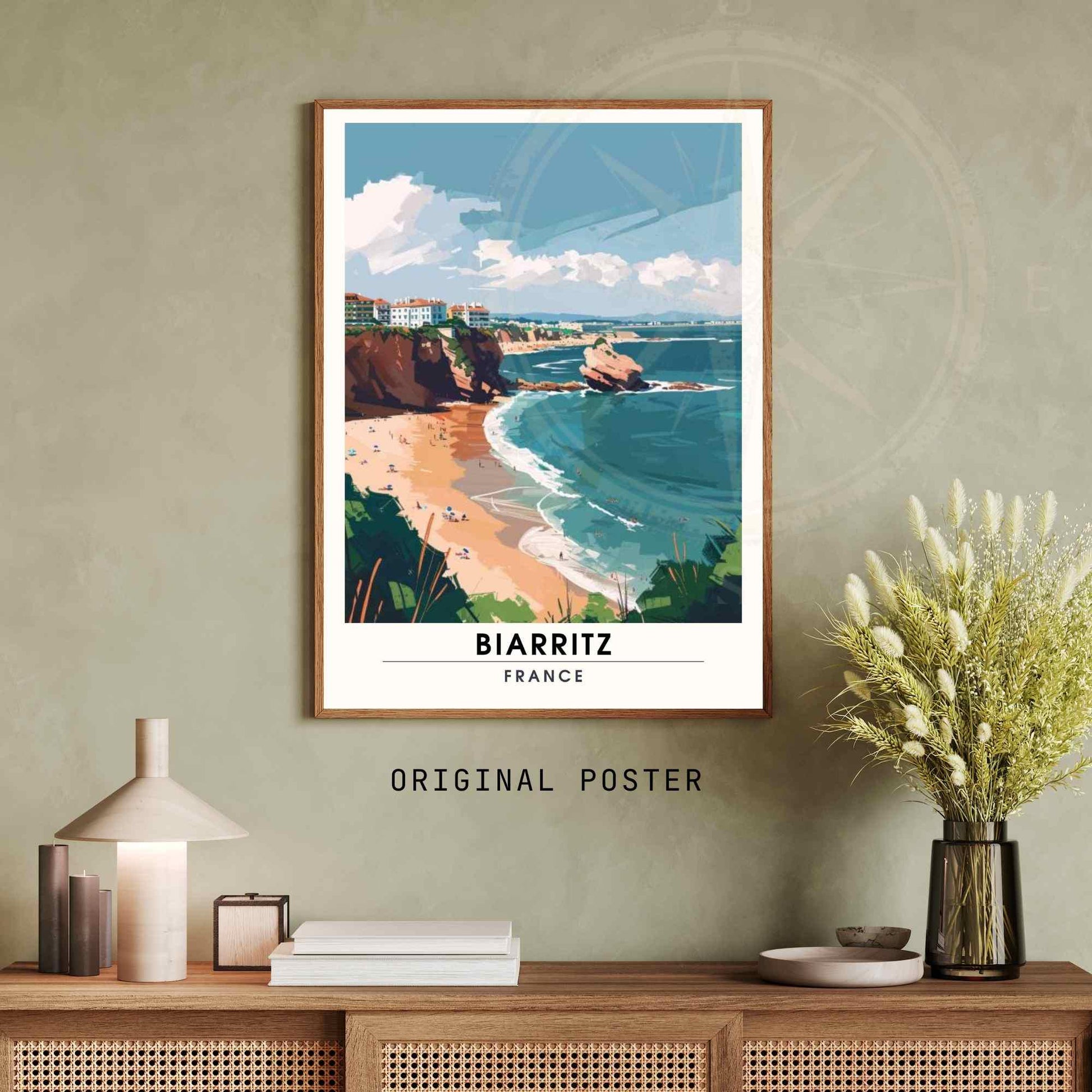 Affiche Biarritz - impression de voyage Biarritz, France