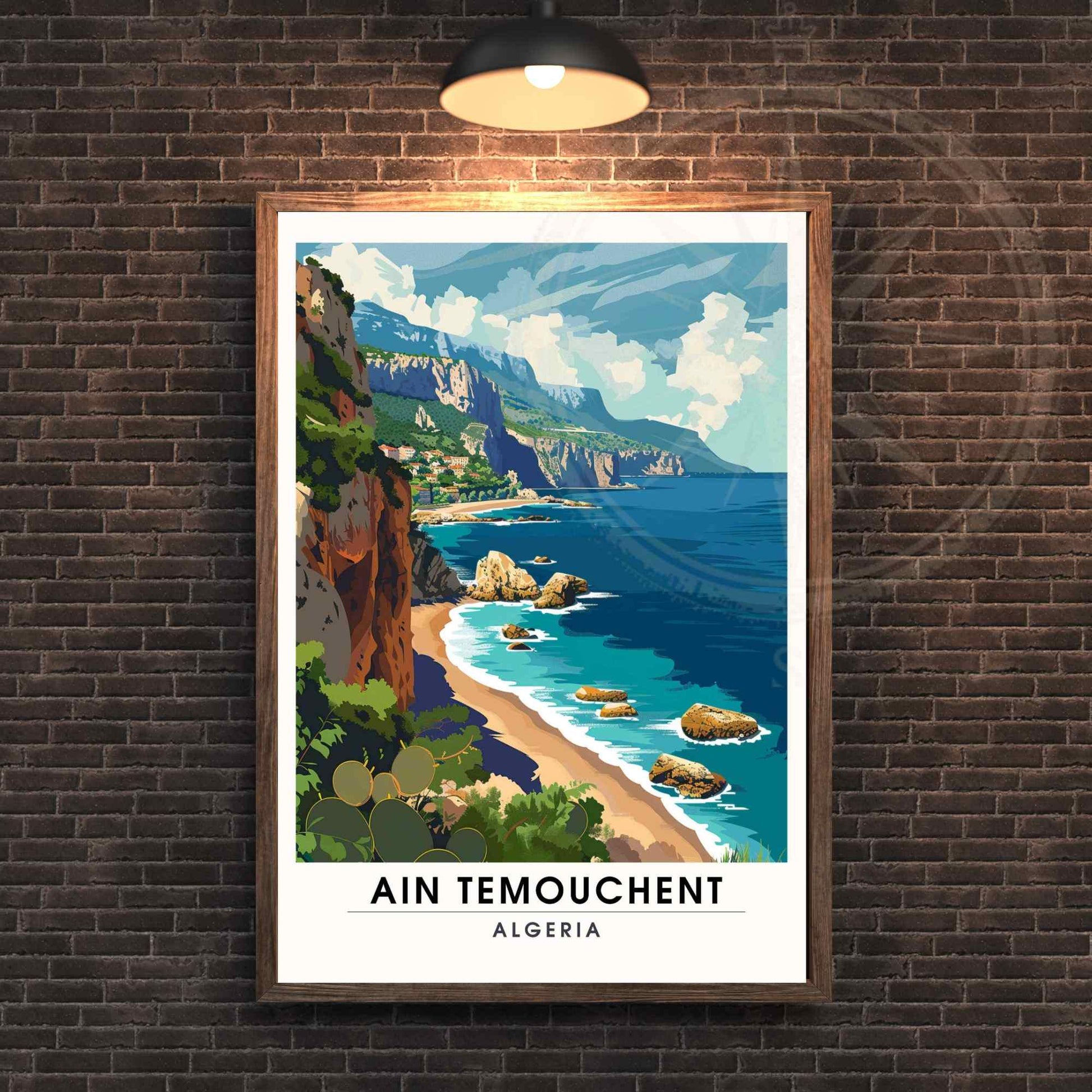 Affiche Ain Témouchent, Algérie | Affiche de voyage Algérie| Affiche Plage