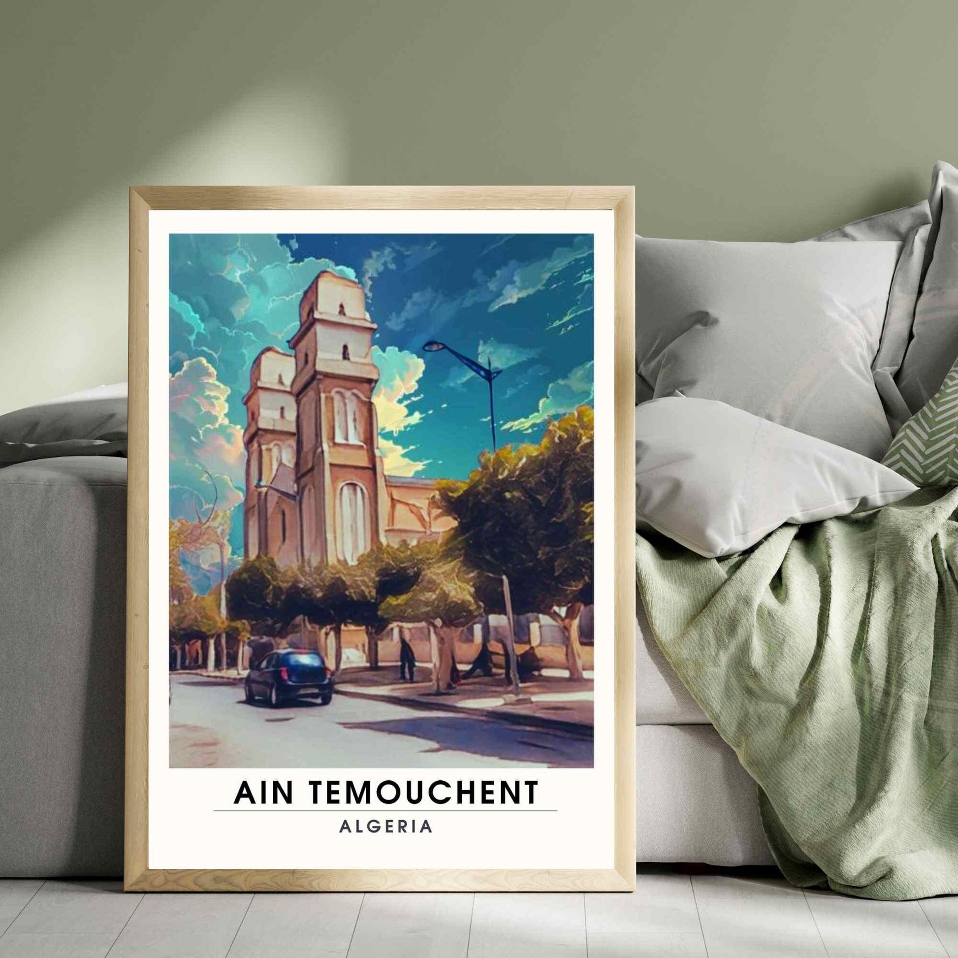 Affiche Ain Témouchent, Algérie | Affiche de voyage Algérie| Affiche mosquée