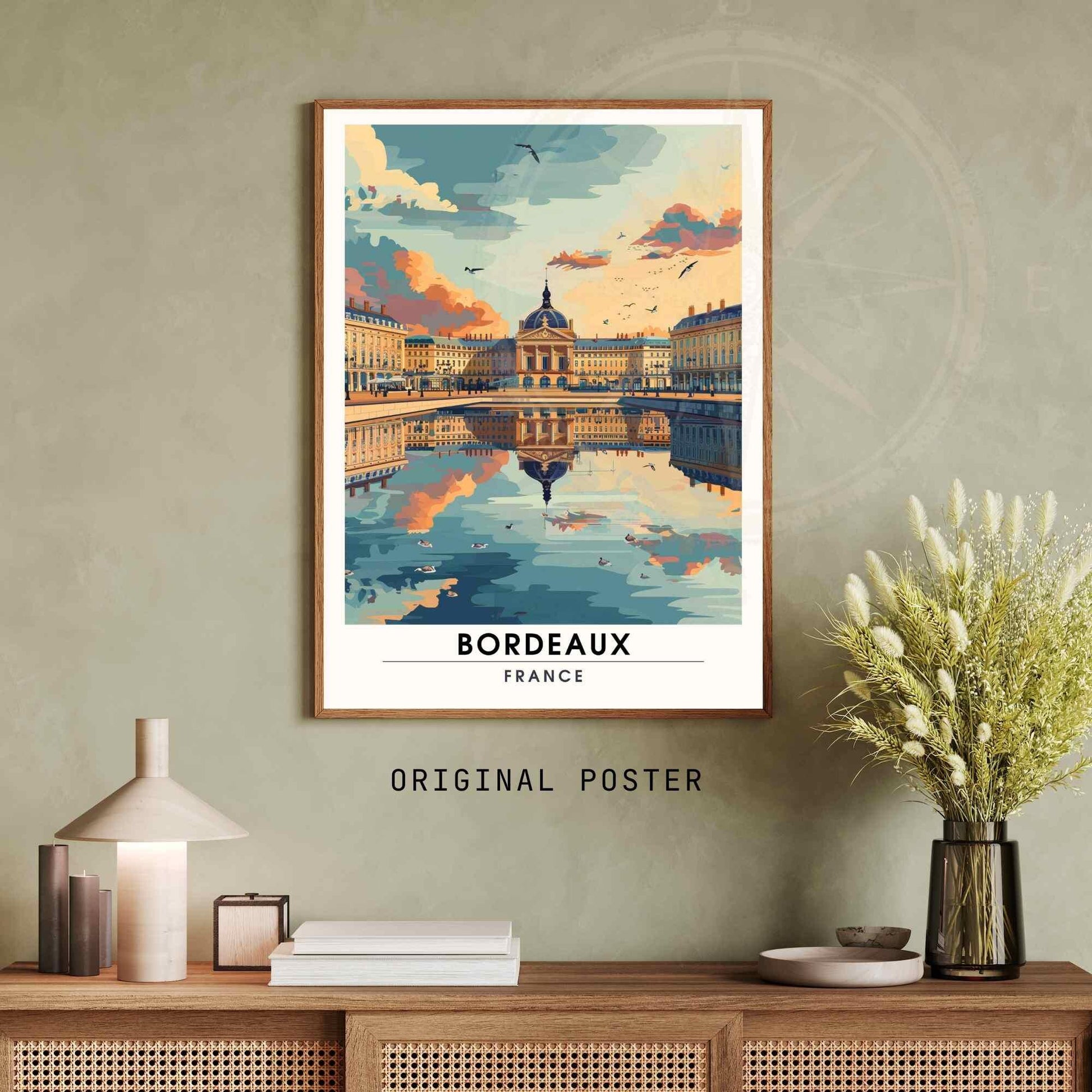 Affiche Bordeaux | Impression de voyage Bordeaux | Affiche France